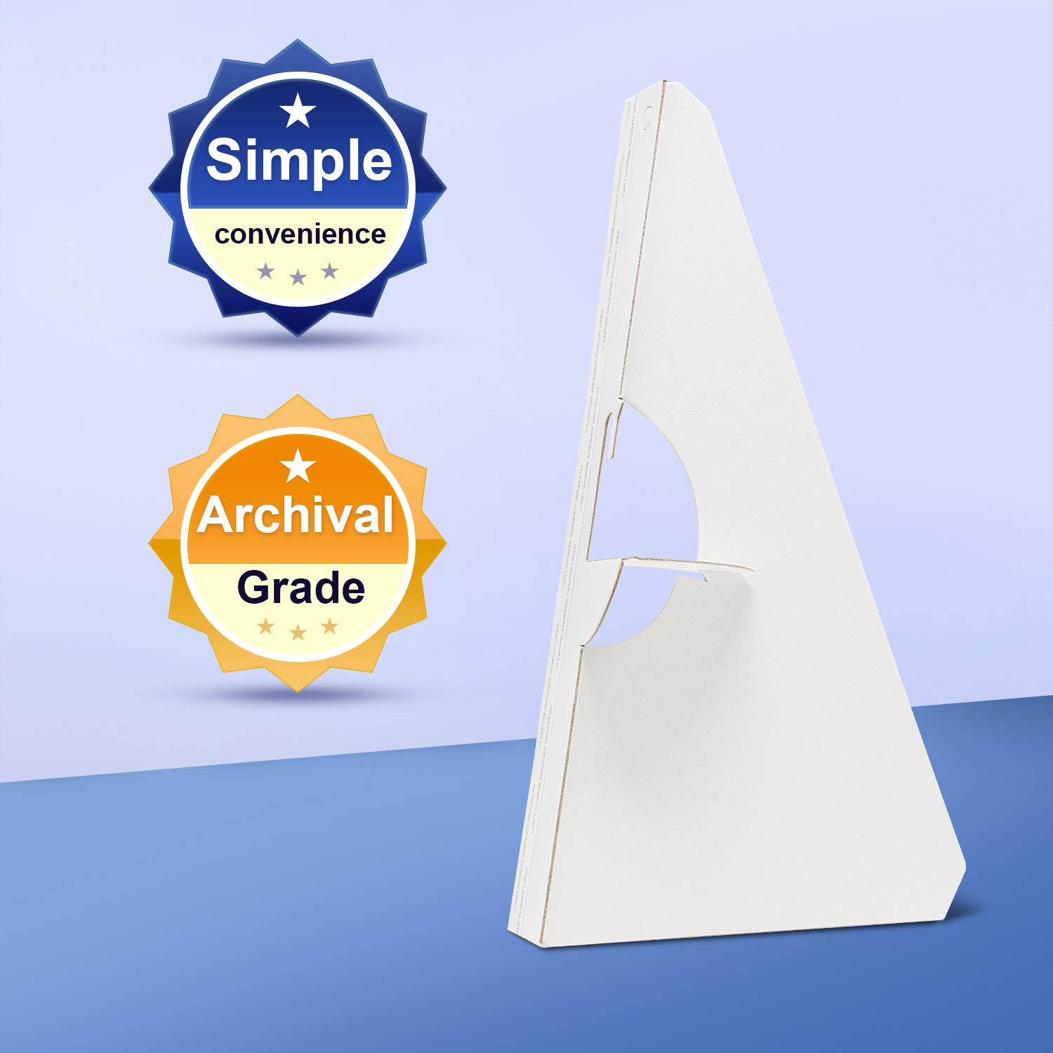 Golden State Art Self Stick Card Board Easel Back - Archival Acid-Free 9 Inch Single Wing Display Stand for Posters, Pictures, Brochures & Artwork - Easy Fast Application (Pack of 100, White) - Perfect for Art Exhibits, Trade Shows & Home Decor