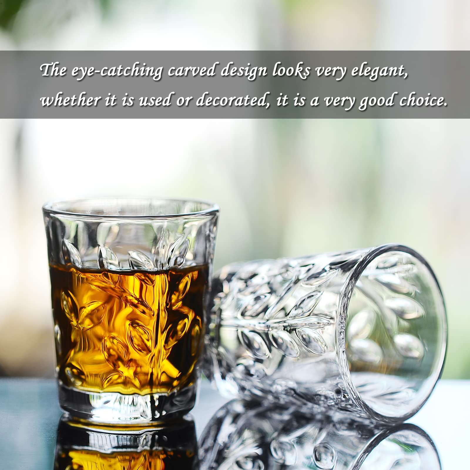 1.75oz Clear Shot Glass Set of 6 - Mini Tasting Glasses for Whiskey, Tequila & Liquor - Perfect for Parties, Bars & Home Entertaining