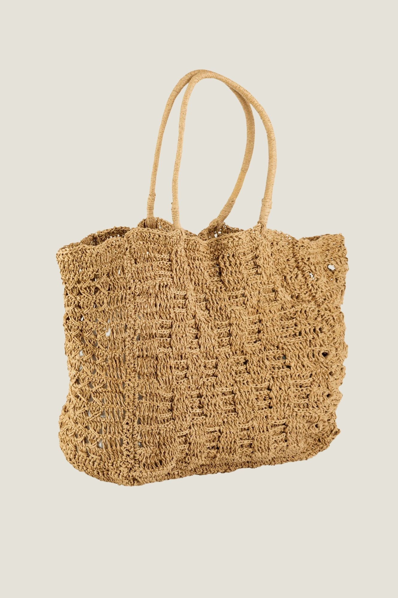 Stylish Brown Raffia Tote Bag for Women - Eco-Friendly Beach Bag, Summer Shopping & Grocery Tote - Perfect for Vacation, Picnics & Farmers Market