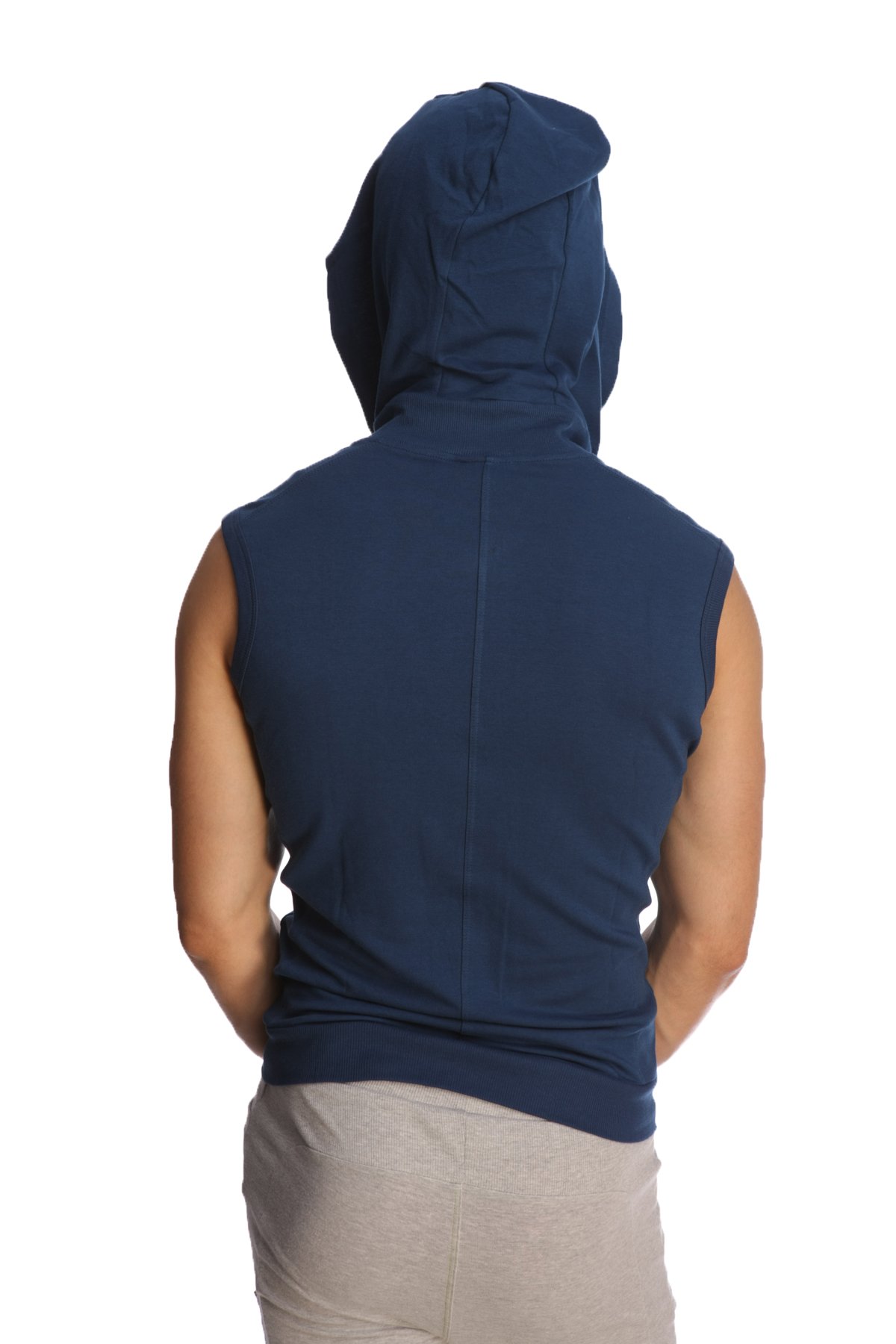 4th Men's Sleeveless Hoodie - Modal French Terry Workout Top for Yoga, Gym & Resort Wear | Stretchy European Fit | Made in USA | Perfect for Fitness Training & Beach Vacations