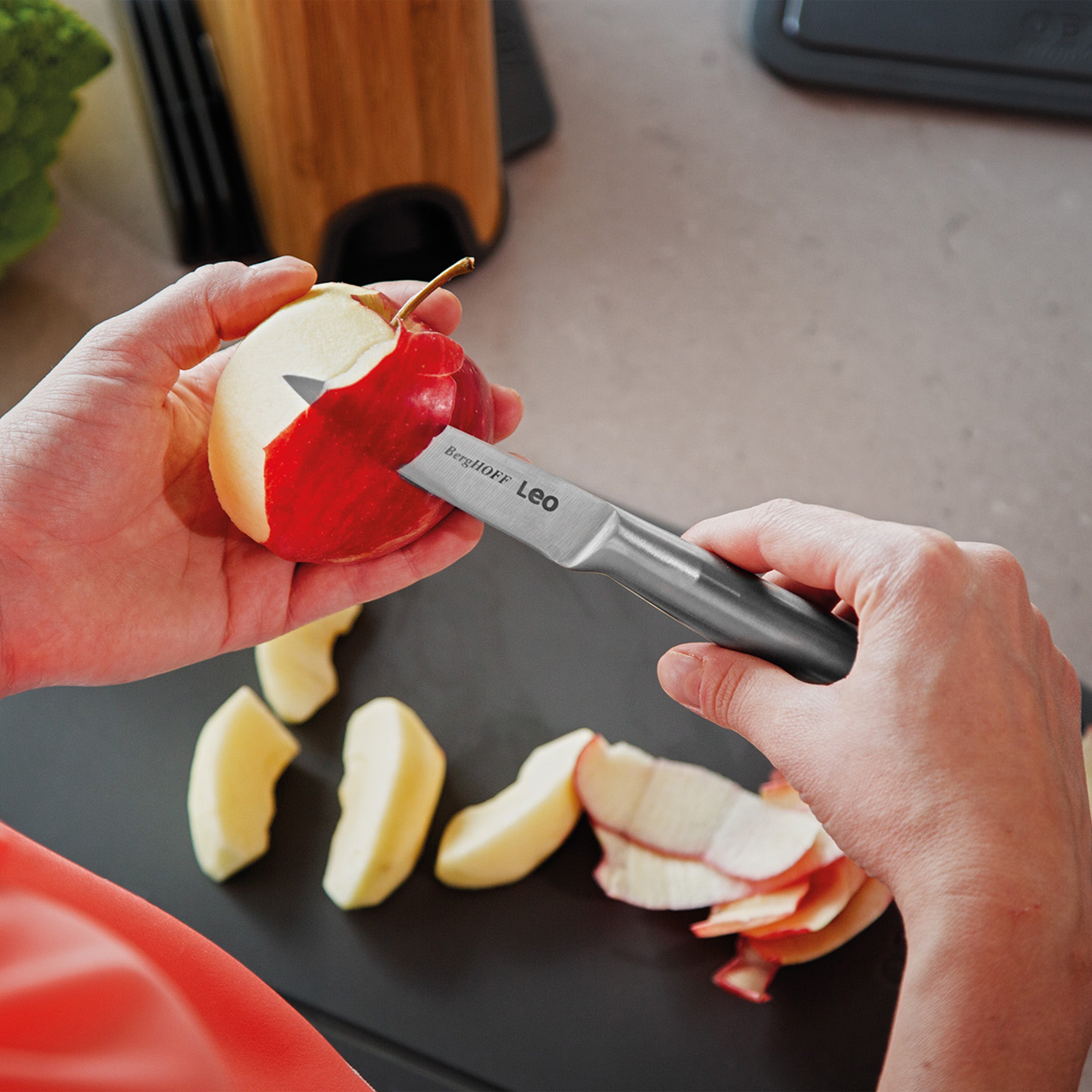 BergHOFF Leo Legacy 3-Piece Stainless Steel Knife Set - Essential Kitchen Starter Kit for Slicing, Dicing & Chopping | Perfect for Home Chefs & Cooking Enthusiasts