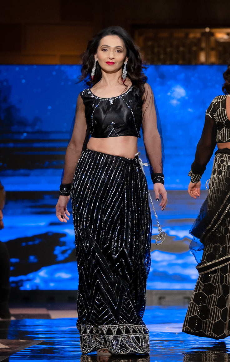 Exquisite Black Embroidered & Sequin Lehenga Choli Set (D180) for Weddings, Festivals & Special Occasions | Indian Designer Bridal Wear