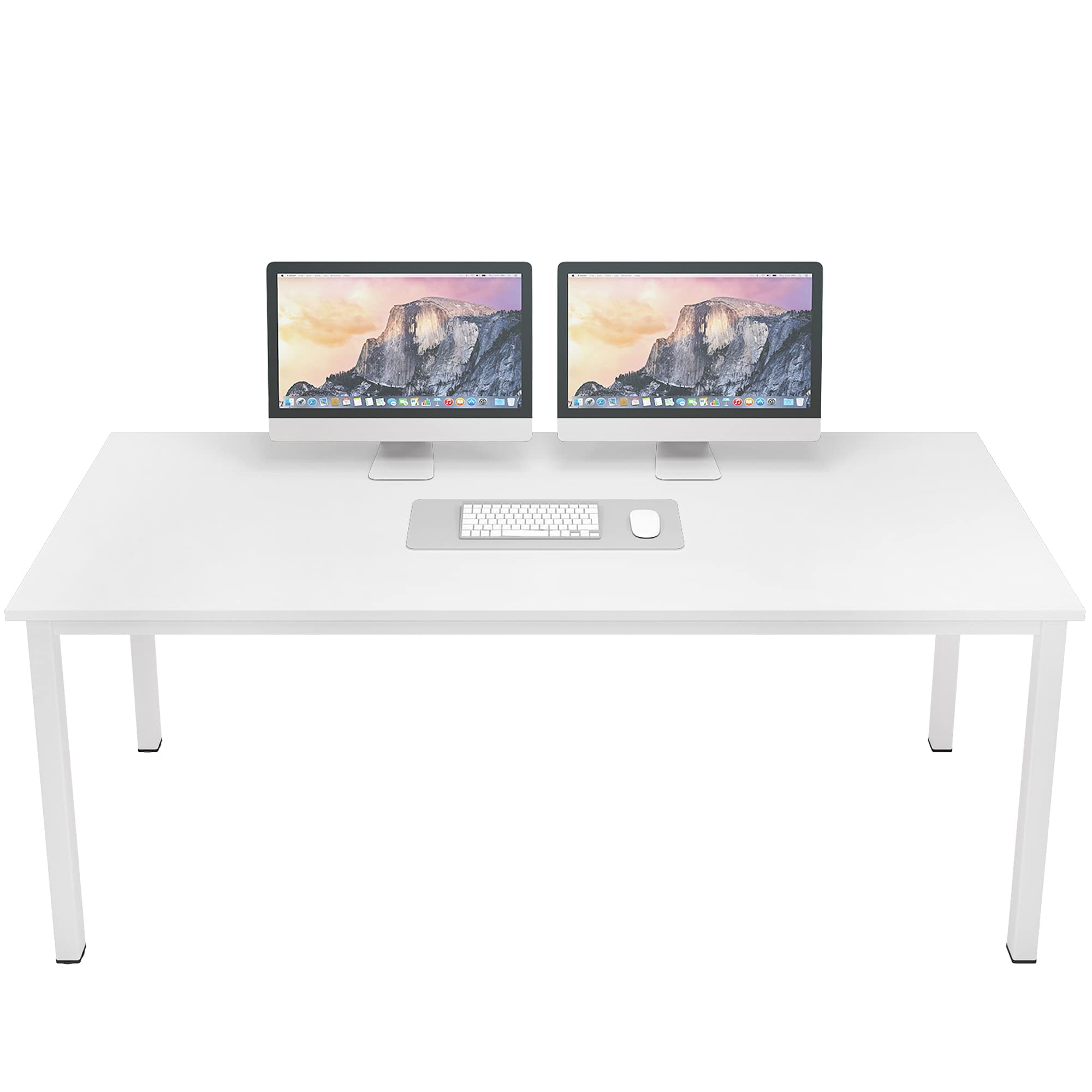 SogesGame 63-inch White Computer Desk - Home Office Desk, Study Writing Table, Workstation for Gaming & Remote Work | Perfect for Small Spaces & Modern Workspaces