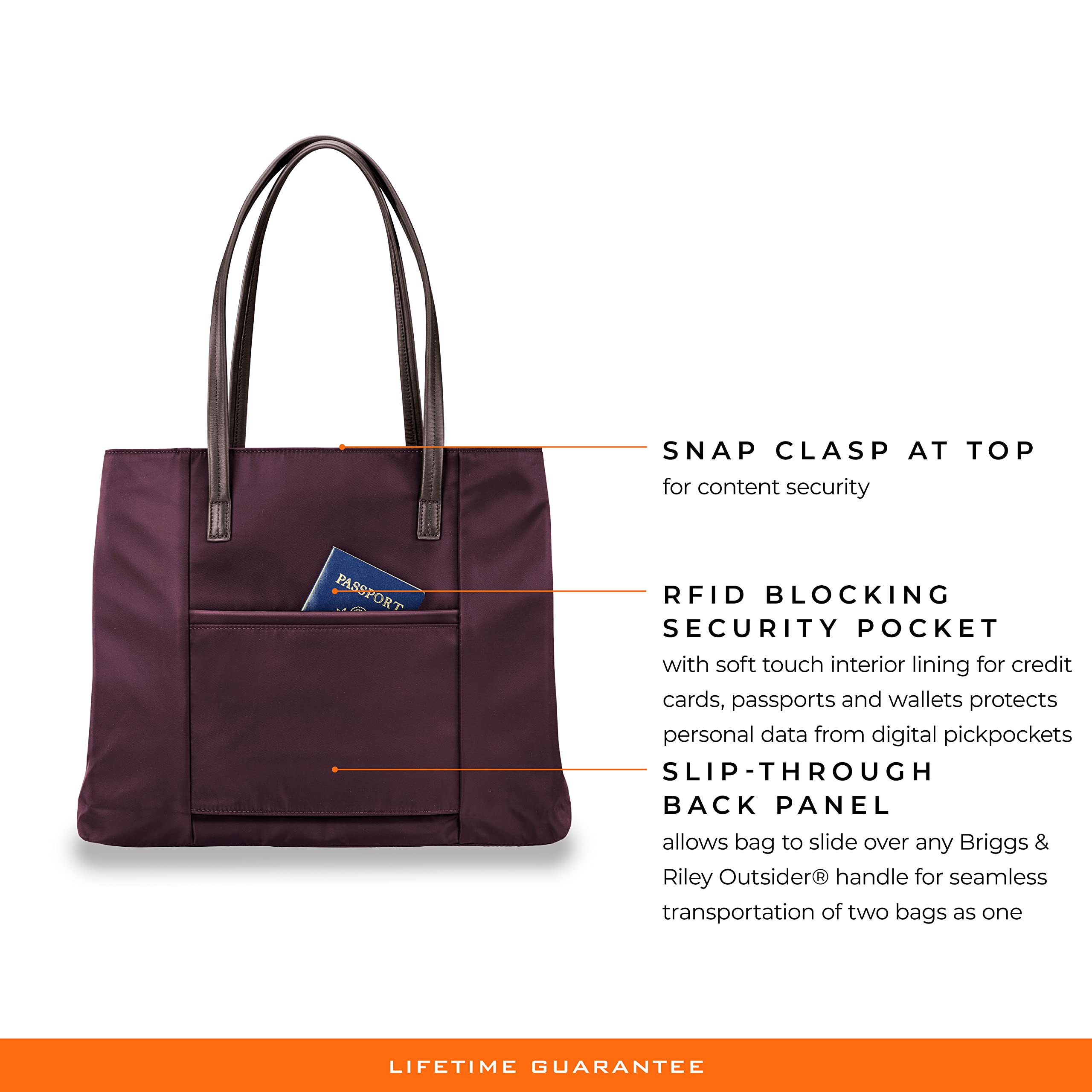 Briggs & Riley Premium Tote Bags for Women & Men - Durable Travel & Work Tote with Spacious Compartments - Perfect for Business Trips, Gym & Daily Commute