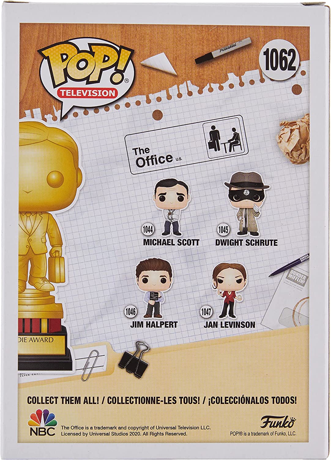 Funko Pop! The Office Dundie Award Collectible Vinyl Figure - Perfect for Fans, TV Show Merchandise & Office Decor