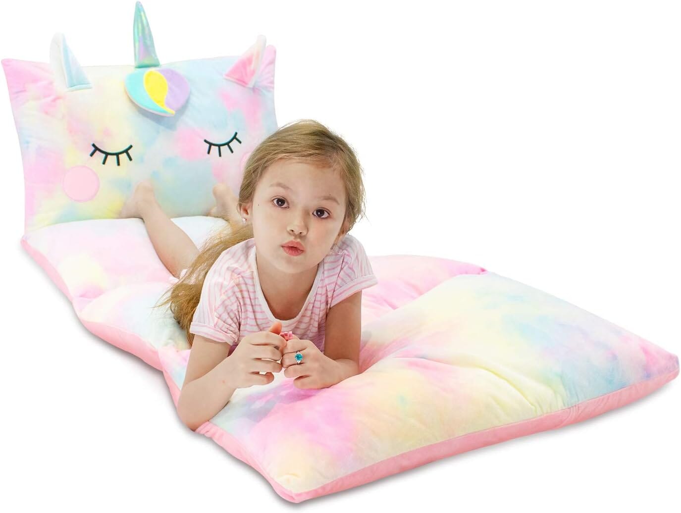 Unicorn Kids Floor Pillow - Soft Bed Seat Cover for Girls, Queen Size - Perfect for Playroom, Bedroom, and Cozy Reading Nook