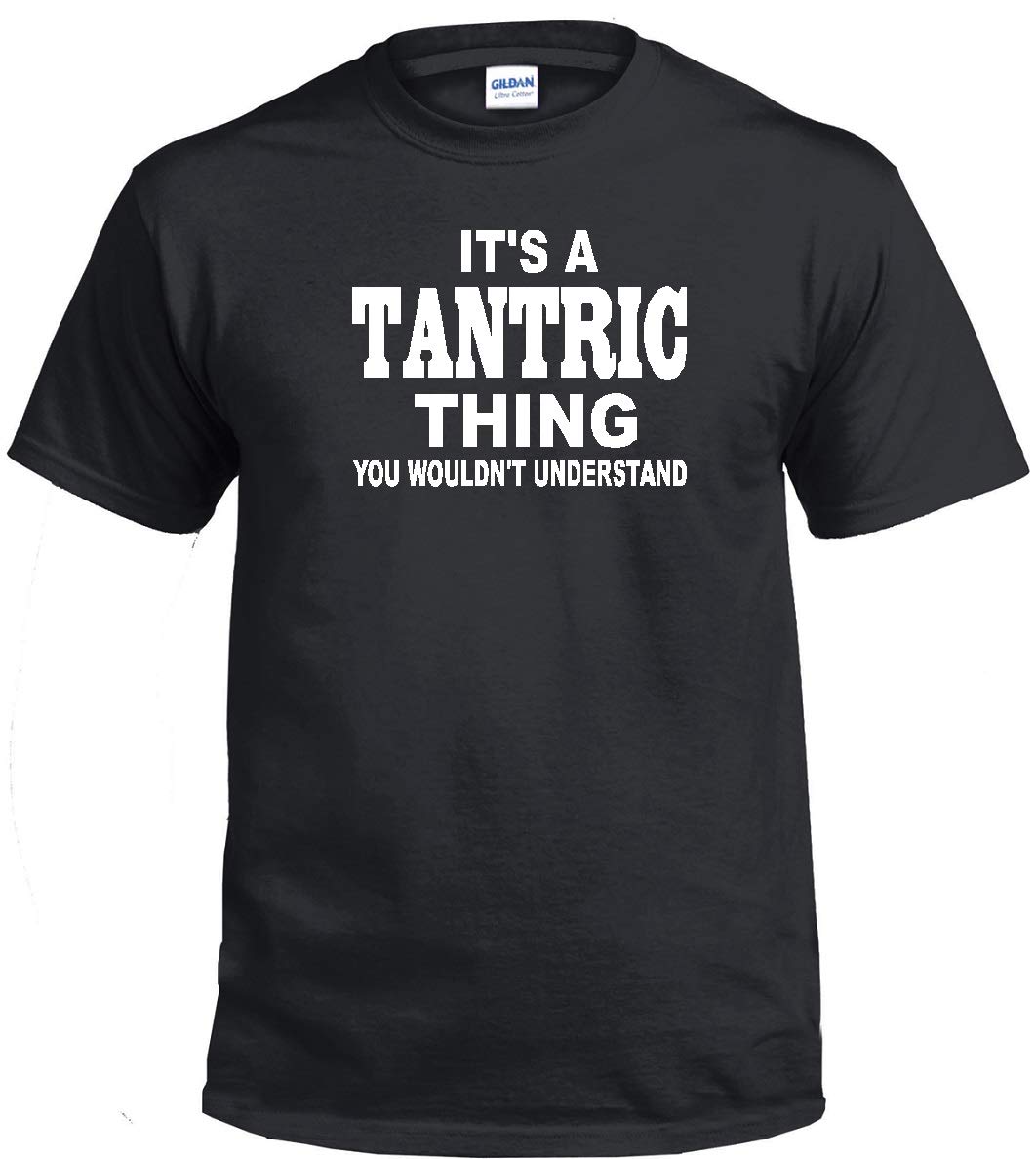 STUFF WITH ATTITUDE Tantric Black Graphic T-Shirt for Men | Cool Streetwear & Yoga Tee | Perfect for Casual Wear, Gym & Spiritual Practices