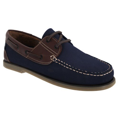 Navy Blue/Brown Nubuck/Leather