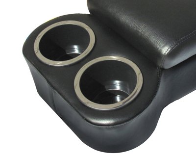 Universal Black Center Console Organizer with Cup Holders - Short Length for Cars, SUVs & Trucks - Perfect for Road Trips, Commuting & Daily Storage Needs