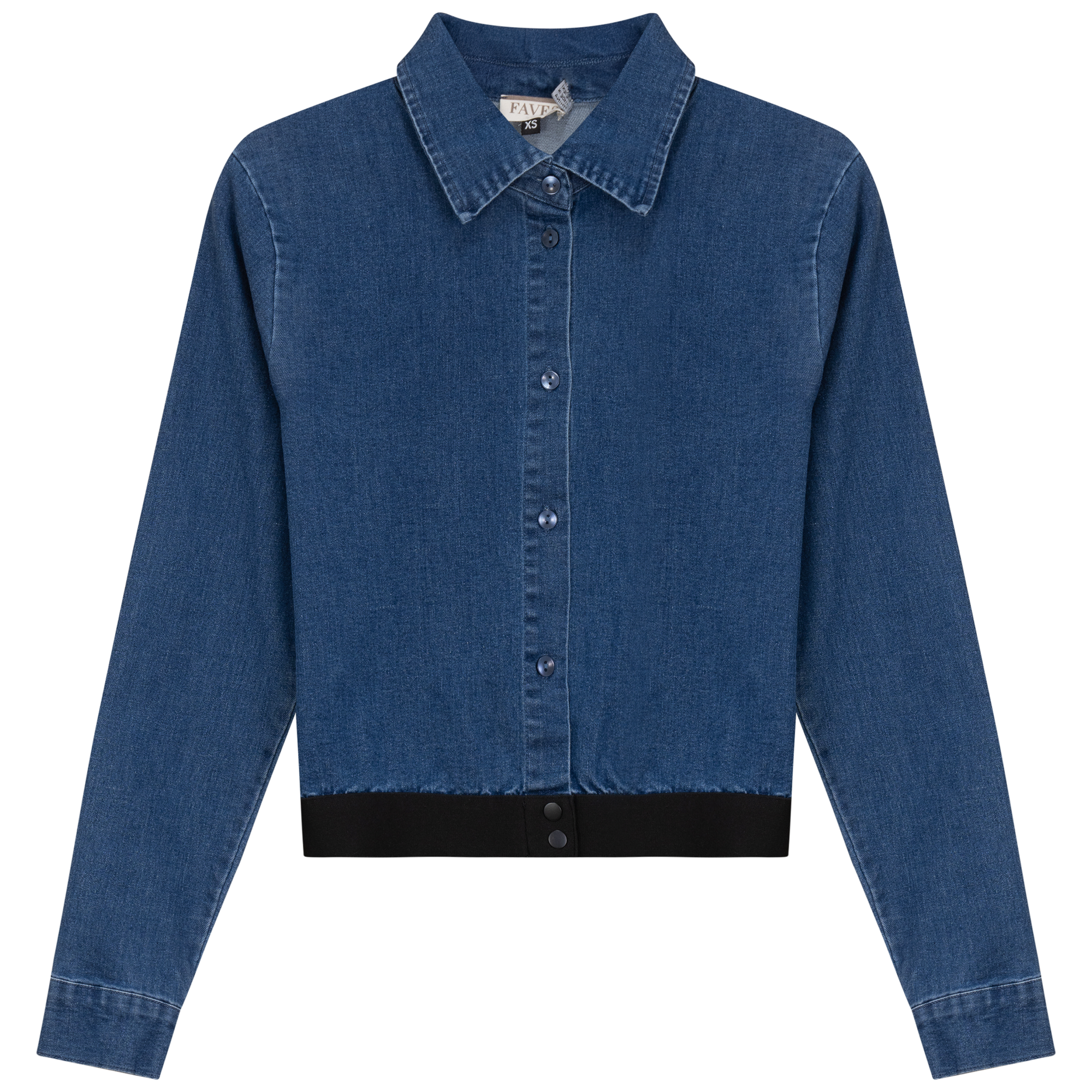 Cropped Stretch Denim Shirt for Women - Comfortable & Stylish Casual Top for Everyday Wear, Outings, and Layering