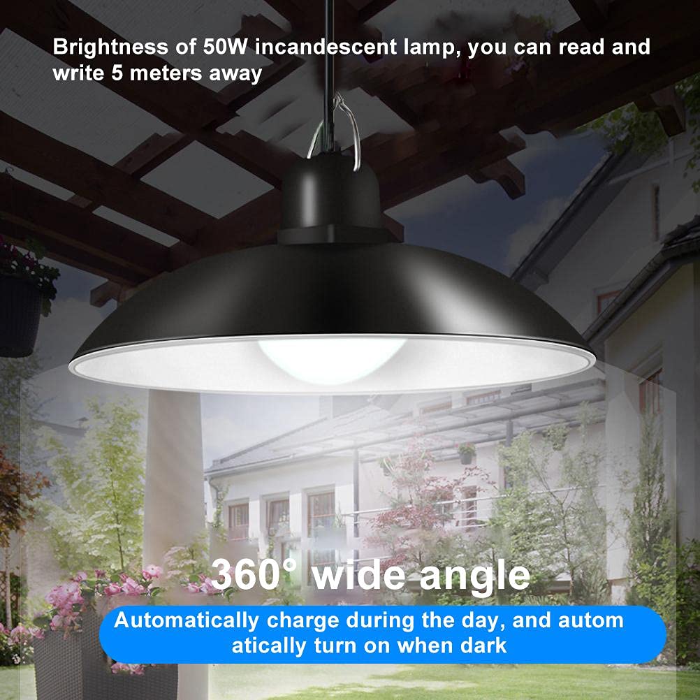 Super Bright Solar Pendant Lights with Remote Control - Adjustable 3-Level LED Lighting for Indoor/Outdoor Use - IP65 Waterproof Solar Chandelier - Perfect for Hallways, Patios, Gardens & Decorative Lighting