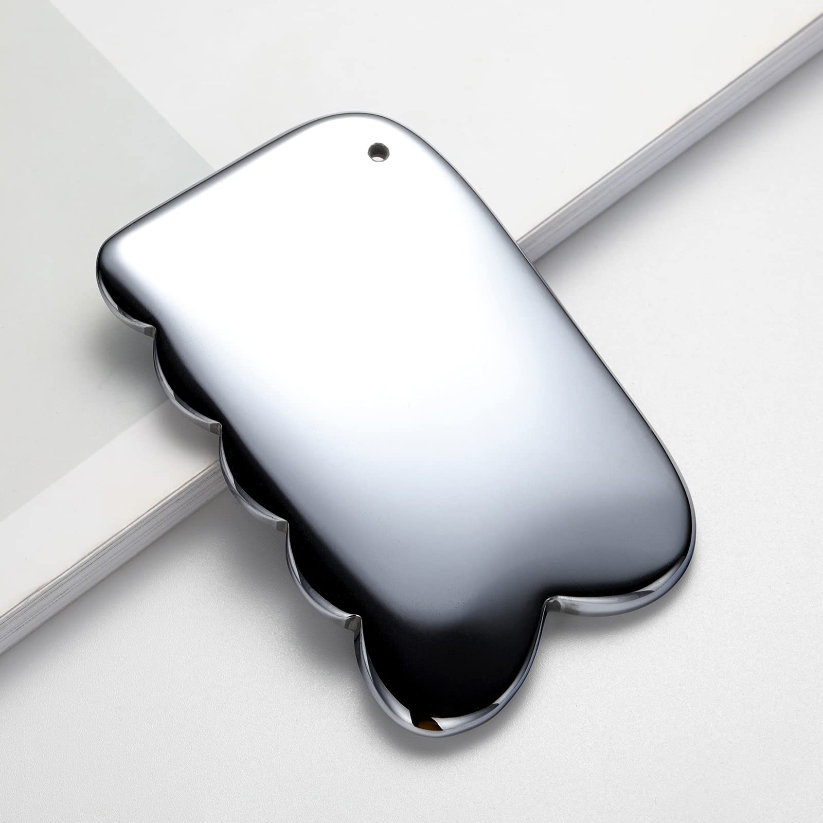 Terahertz Energy Stone Gua Sha Scraper Tool for Lymphatic Drainage & Facial Massage - Wave Shape Design for Glowing Skin | Perfect for Home Spa, Self-Care Routine & Relaxation Therapy