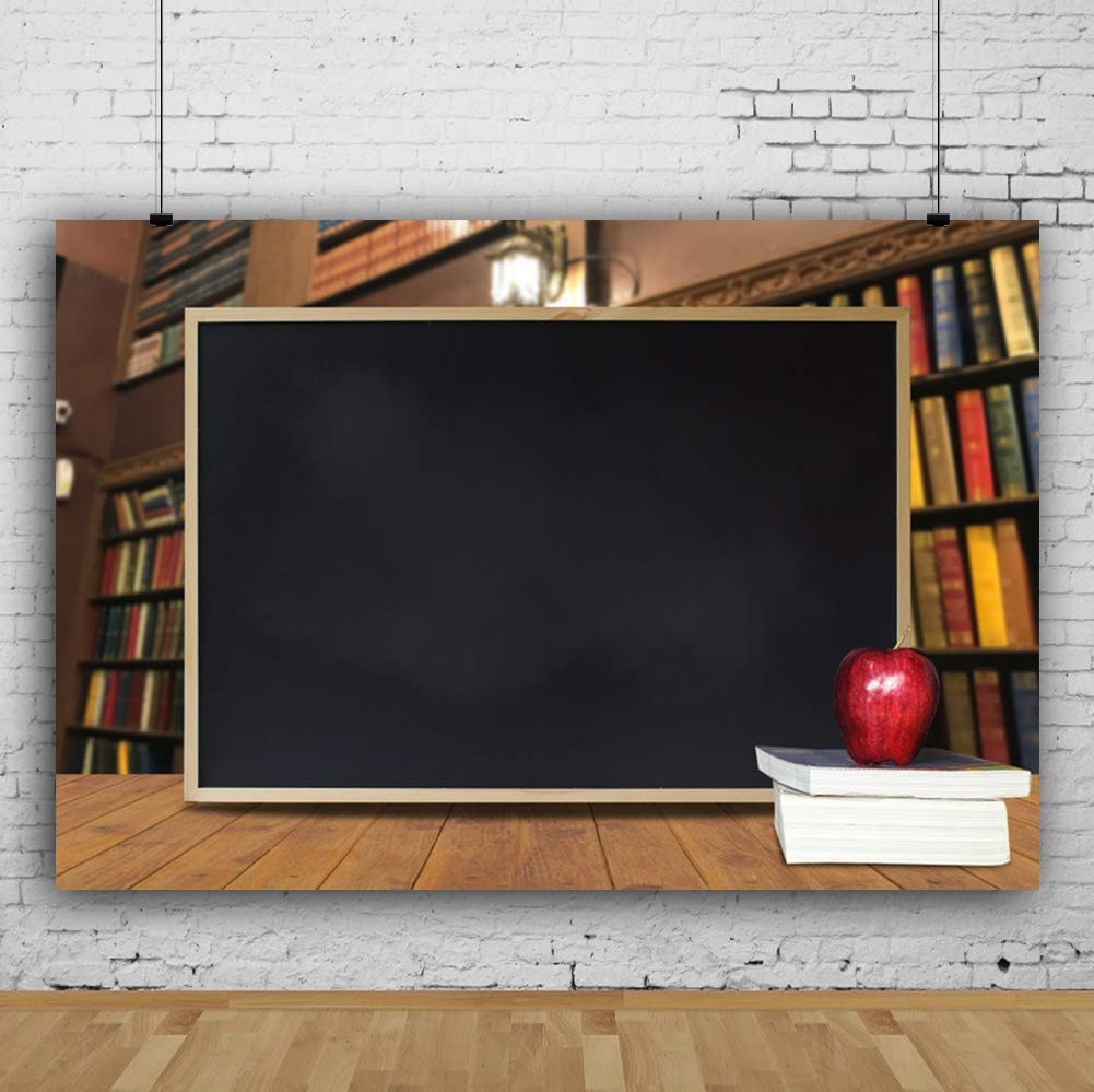 Yeele 7x5ft Back to School Party Backdrop - Library Bookshelf & Blackboard Photography Background for Class of 2020 Graduation, Student Photo Booth, Studio Props | Perfect for School Themed Parties, Classroom Decor, and Graduation Photo Shoots