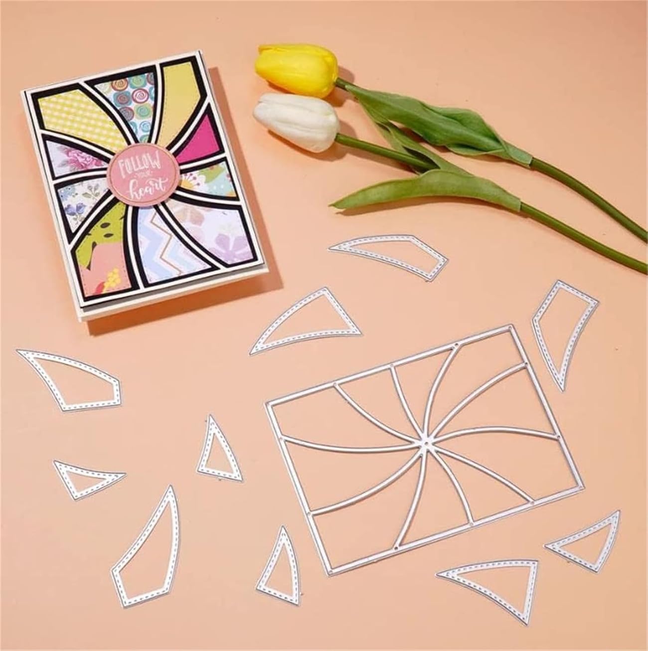 Cutting Dies 3D Metal Stencils for DIY Crafting - Carbon Steel Embossing Template, Windmill Design (14x9.9cm) - Perfect for Scrapbooking, Card Making, Album Arts, and Home Decor Projects - XMEI000580