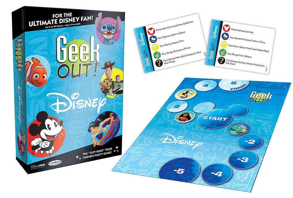 Disney Geek Out Party Board Game - Enchanting Trivia Bluffing Game with Favorite Disney Characters | Perfect for Family Game Night & Disney Themed Parties | Fun Group Game for Adults & Kids | Great for Birthday Parties, Movie Nights & Disney Fans