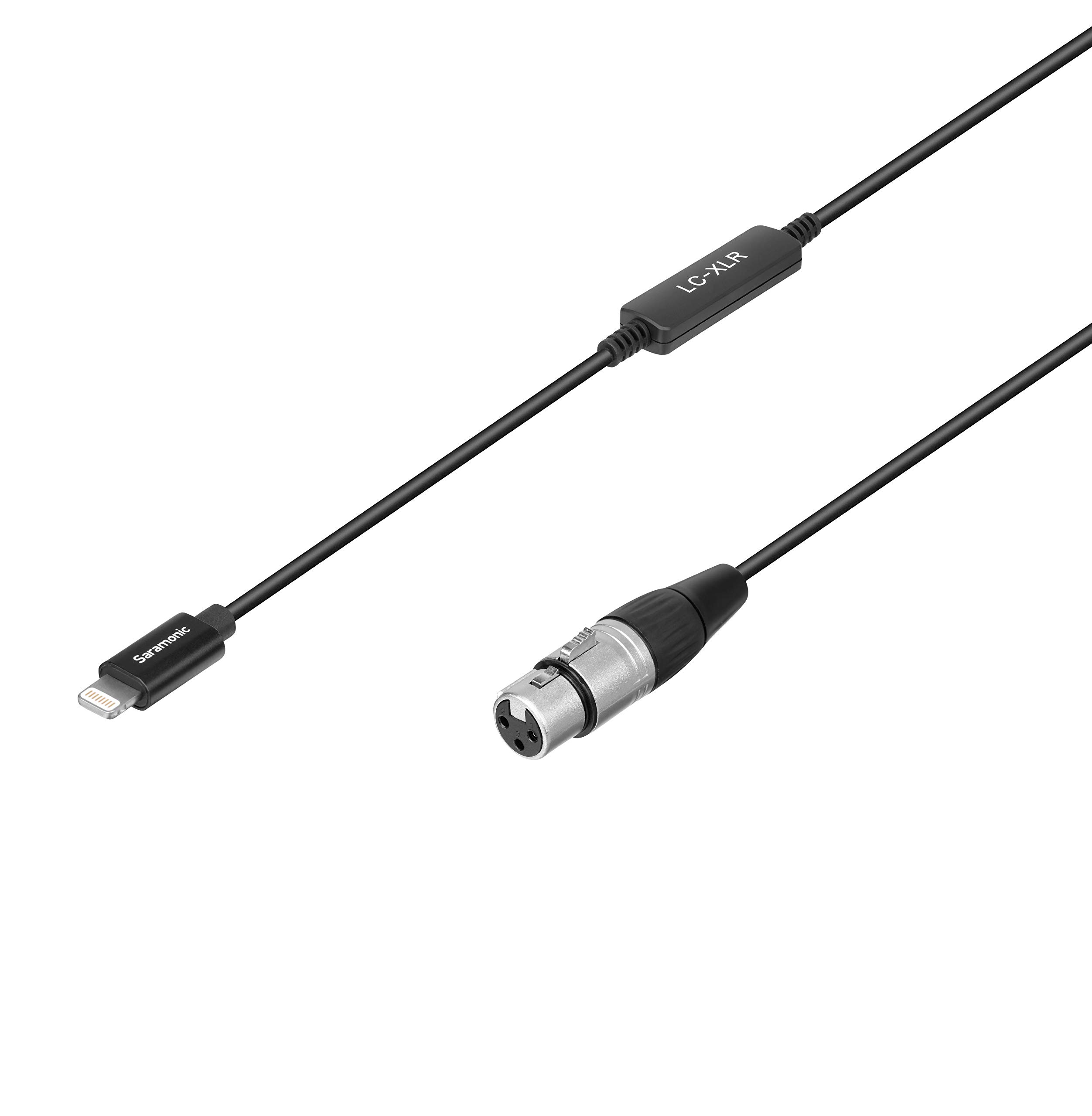 Saramonic LC-XLR XLR Female to Apple Lightning Microphone Cable for iPhone & iPad - Professional Audio Interface for Podcasting, Vlogging & Live Streaming