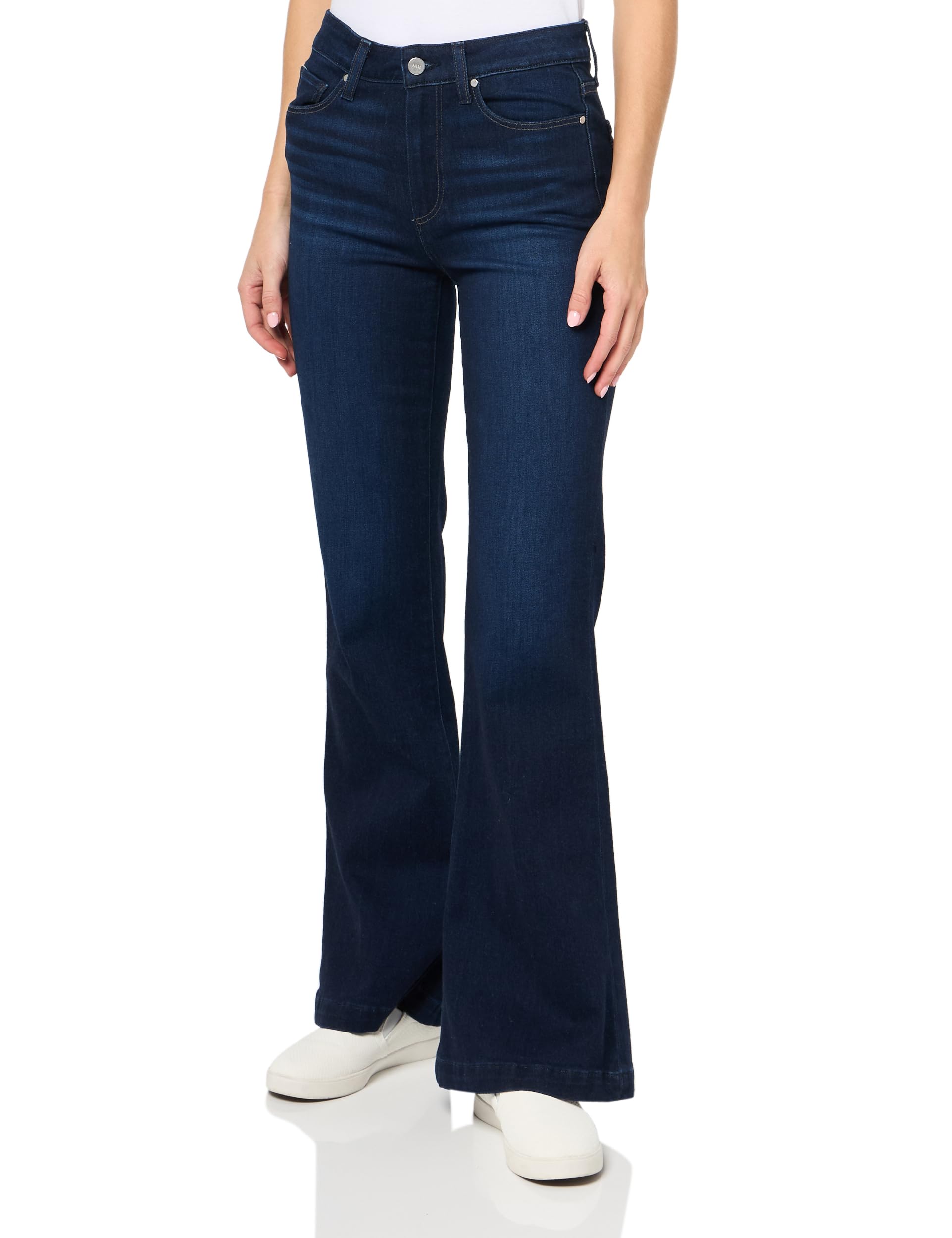 PAIGE Women's Genevieve Fog Luxe Coating Jeans - High Waist Skinny Denim Pants for Casual & Night Out | Perfect for Date Night, Office Wear & Weekend Styling