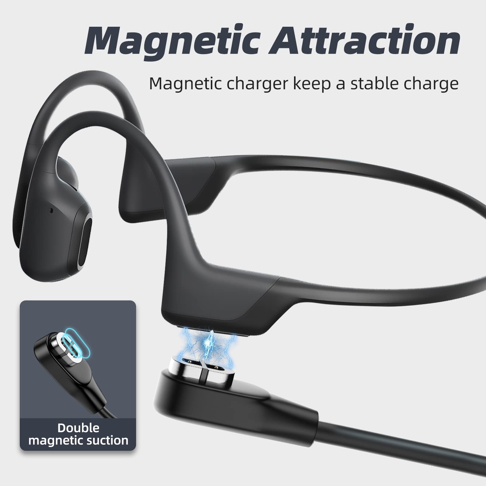 Shokz AfterShokz Magnetic Charging Cable - 3.3ft USB Fast Charger for OpenComn, OpenRun, OpenRun Pro/Mini Headphones (2 Pack) - Perfect for Workouts, Running & Outdoor Activities