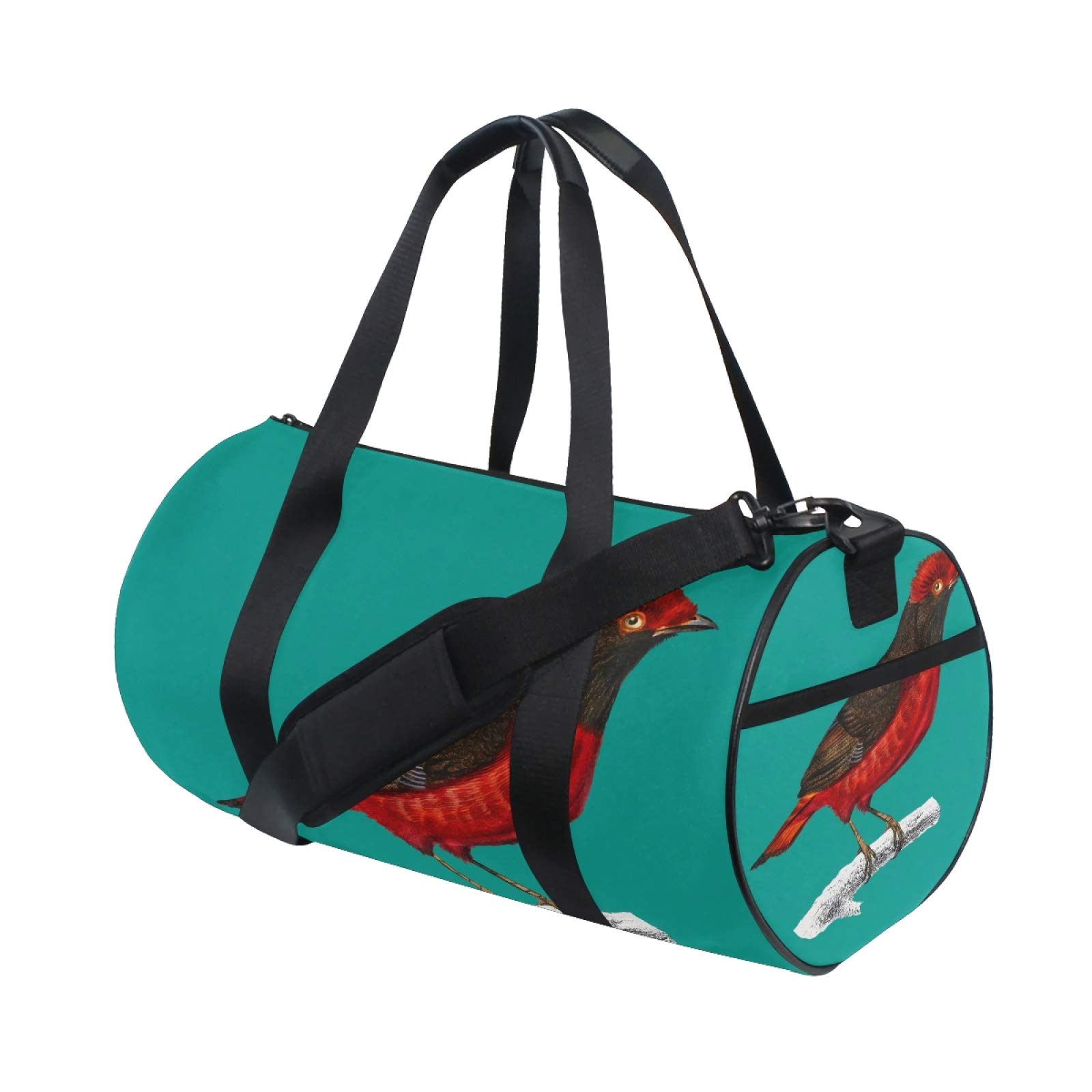 Guianan Red Cotinga Duffle Bag - Waterproof Gym Barrel Bag for Men & Women - Perfect for Sports, Travel & Workout | Durable Shoulder Bag for Gym, Yoga & Weekend Getaways