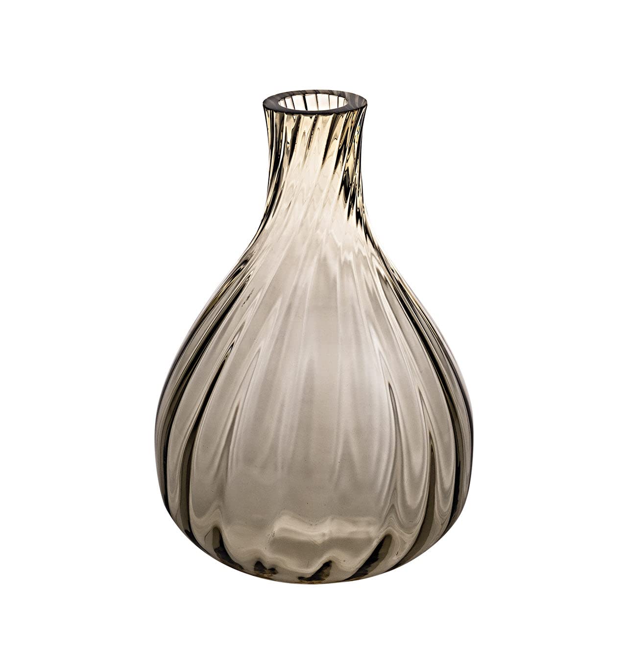 Vista Alegre Small Brown Bud Vase - Handcrafted Ceramic Flower Vase for Home Decor, Wedding Centerpieces, and Tabletop Arrangements