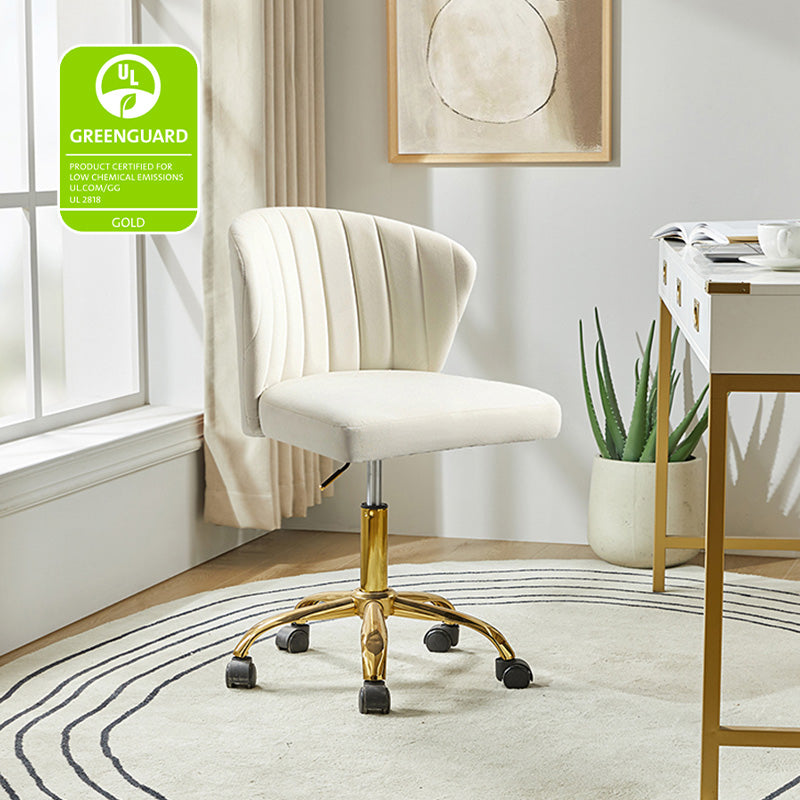 Premium Chandra Velvet Office Chair - Ergonomic Executive Desk Chair with Lumbar Support for Home & Office Workspaces - Comfortable Modern Computer Chair for Long Hours of Sitting