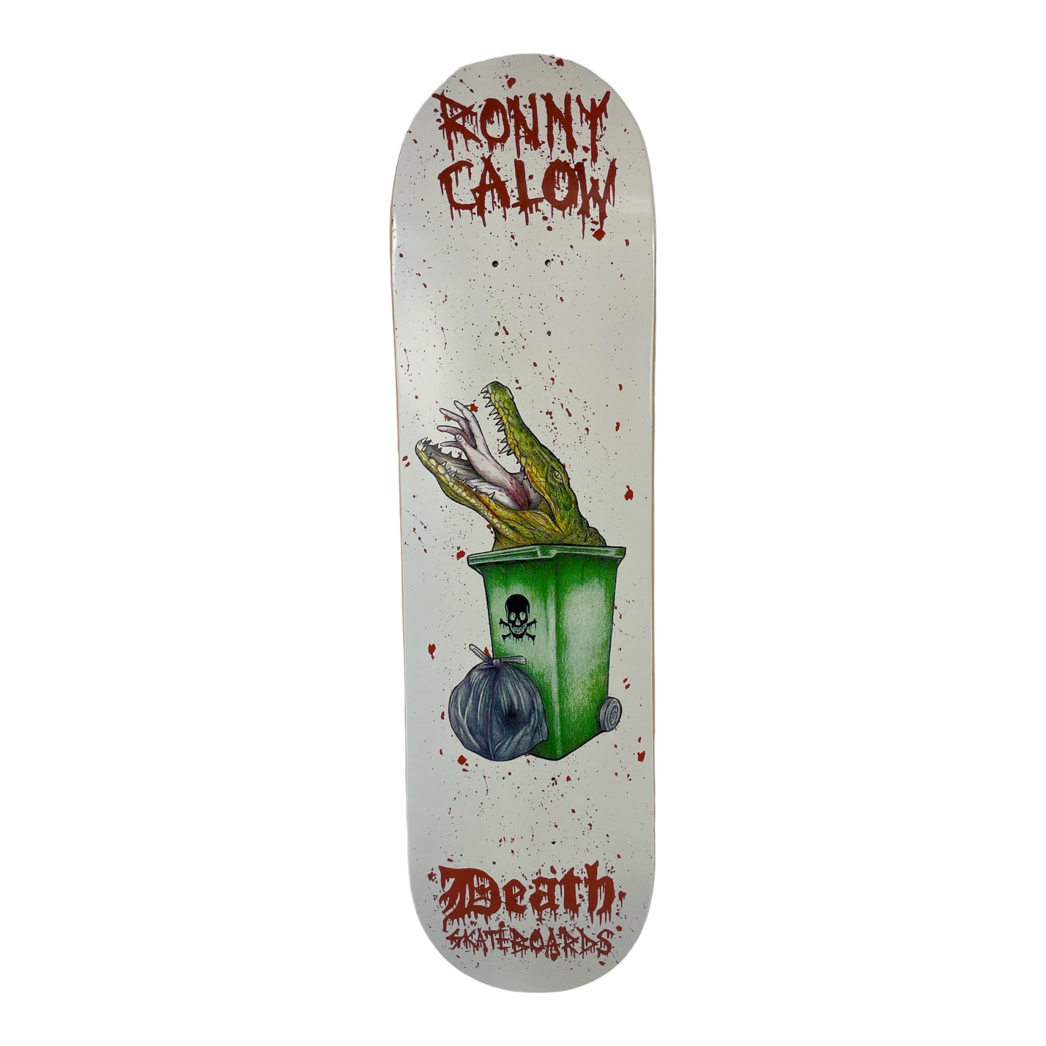 Death Ronny Calow 'Crocodile' Skateboard Deck by Death Skateboards - Choose Your Size for Street & Park Skateboarding