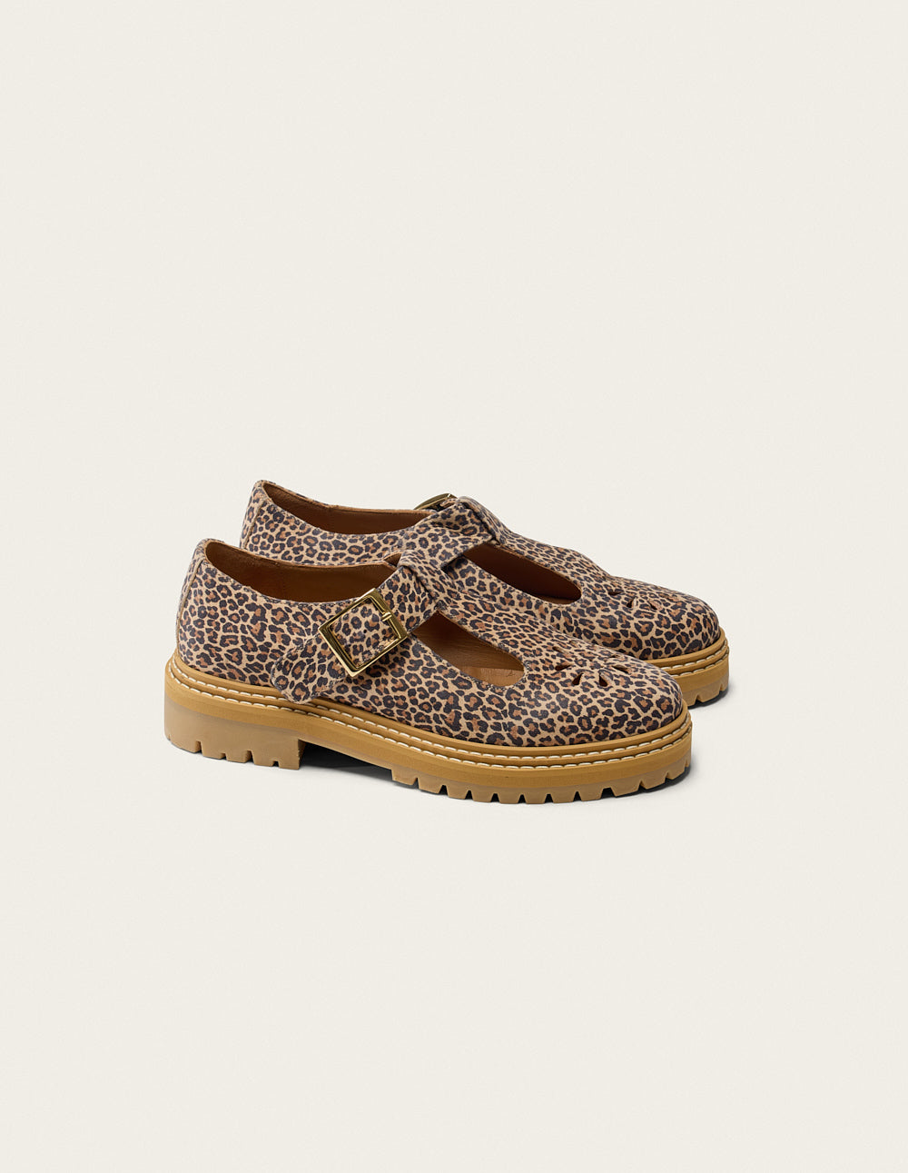 Leopard Print Leather Romanesque Derby Shoes - Stylish & Comfortable for Casual Outings, Office Wear & Date Nights