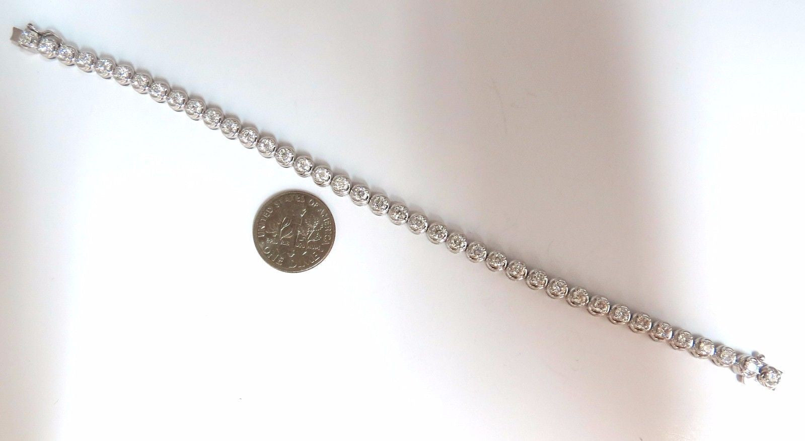 3.50 Carat Natural Diamond Tennis Bracelet in 14K White Gold - 7 Inch Adjustable Luxury Jewelry for Women, Perfect for Weddings, Anniversaries & Special Occasions