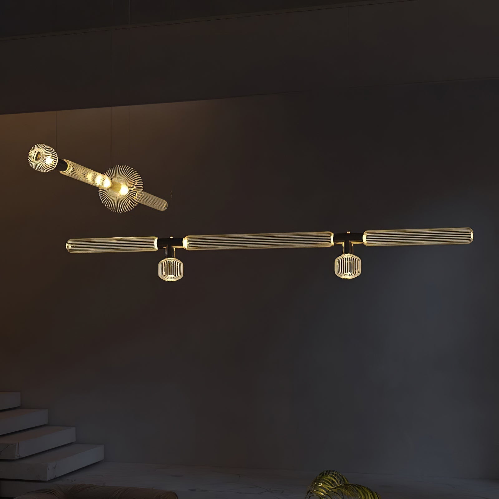 Modern Cipher Pendant Light - Sleek Industrial Style Hanging Lamp for Kitchen Island, Dining Room & Bedroom Decor