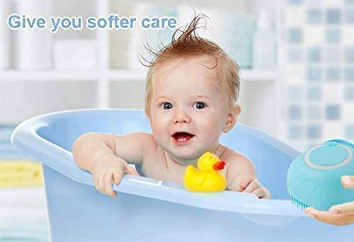 Exfoliating Silicone Bath Brush with Soap Dispenser - Scalp & Body Scrubber for Men, Women & Kids - Gentle Massage & Deep Cleaning Shower Brush (Multicolor, Pack of 1) - Perfect for Spa, Baby Bath & Sensitive Skin Care