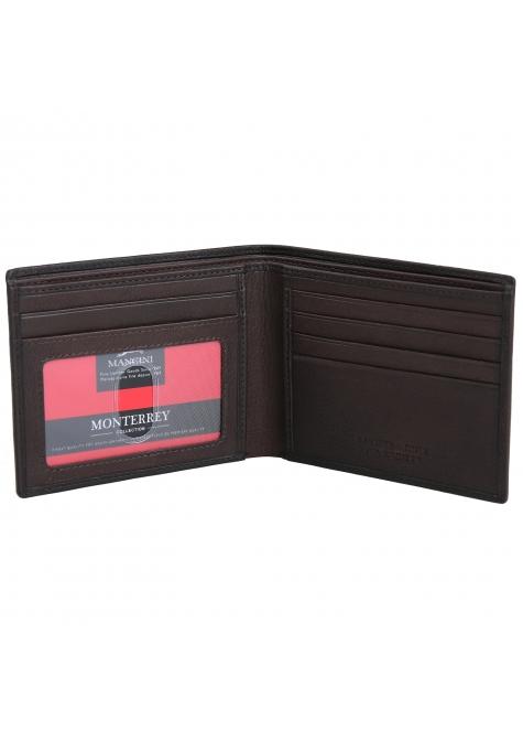 Mancini MONTERREY Men's RFID Blocking Leather Wallet - Slim Bifold Wallet with Credit Card Slots & ID Window - Perfect for Travel, Business & Everyday Use