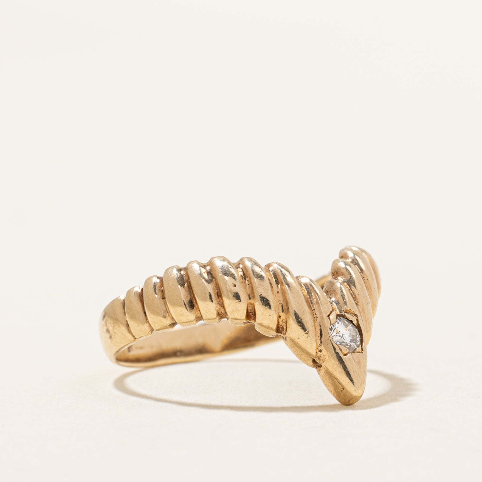 0.09ct Diamond Chevron Ring for Women - Size 8 | Elegant Stackable Wedding Band, Anniversary Gift for Her | Perfect for Everyday Wear & Special Occasions