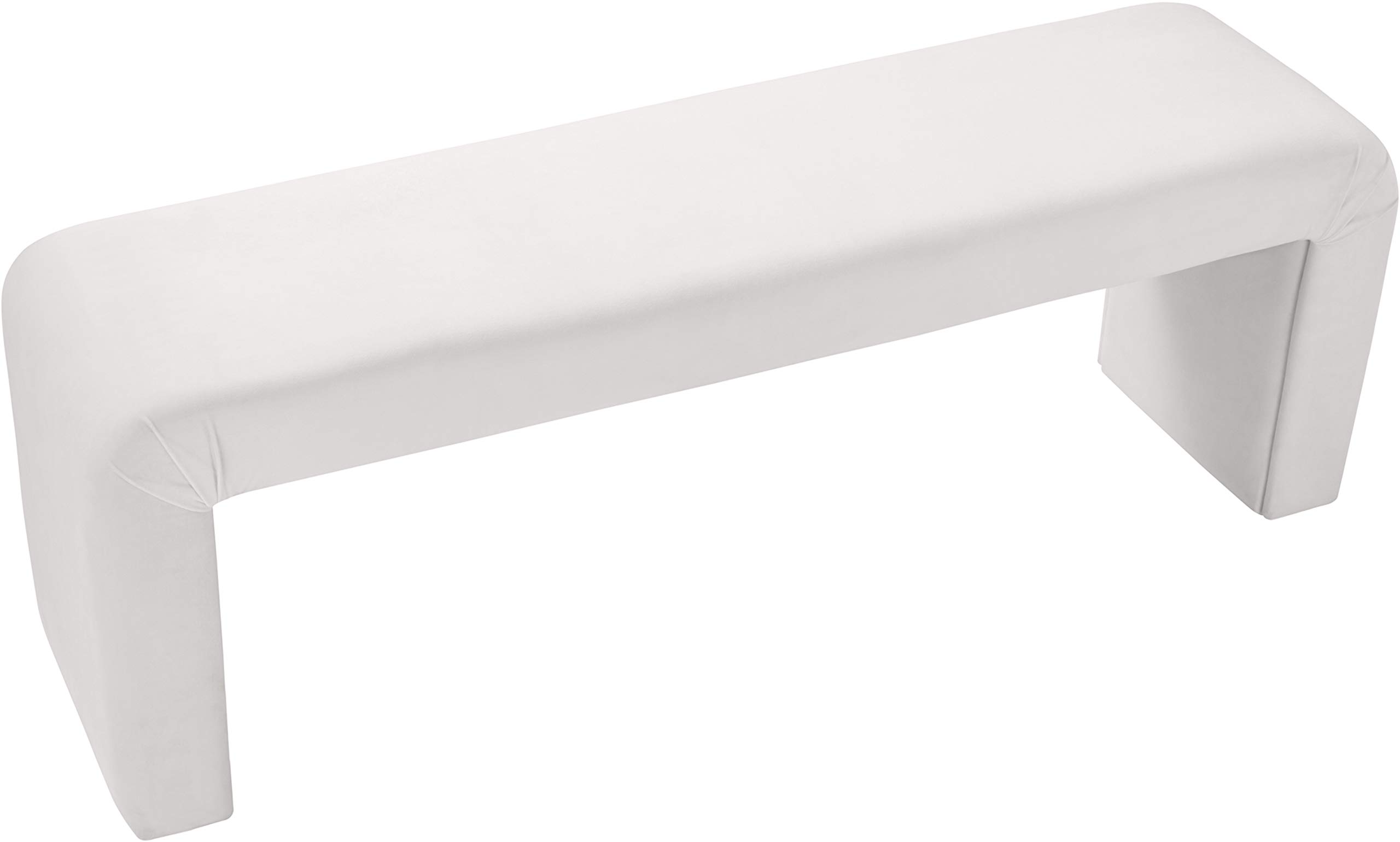 Meridian Furniture Minimalist Modern Velvet Upholstered Bench - 53
