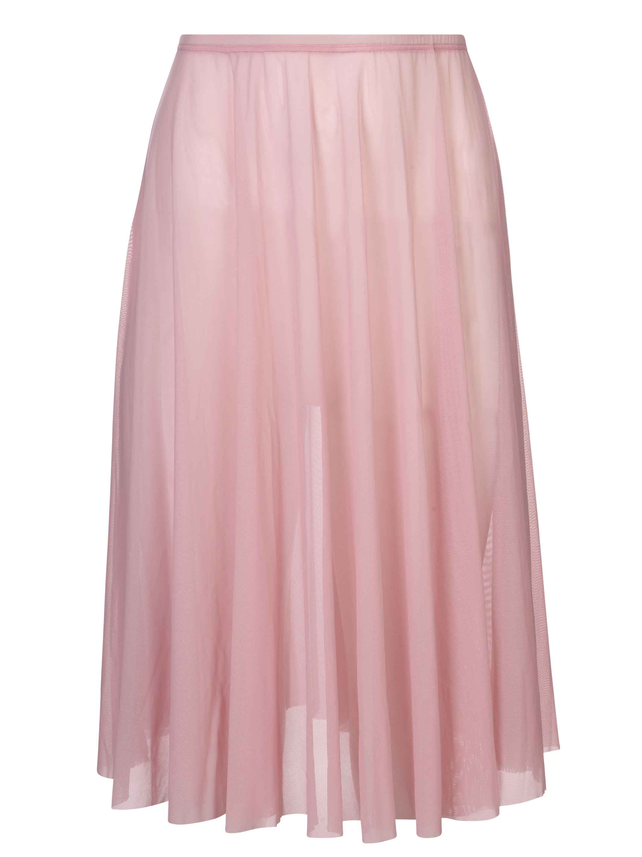 Long Mesh Skirt for Women - Flowy Rose Pink High Waist Maxi Skirt with Slit | Boho Summer Beach Dress, Party Outfit, Casual Wear