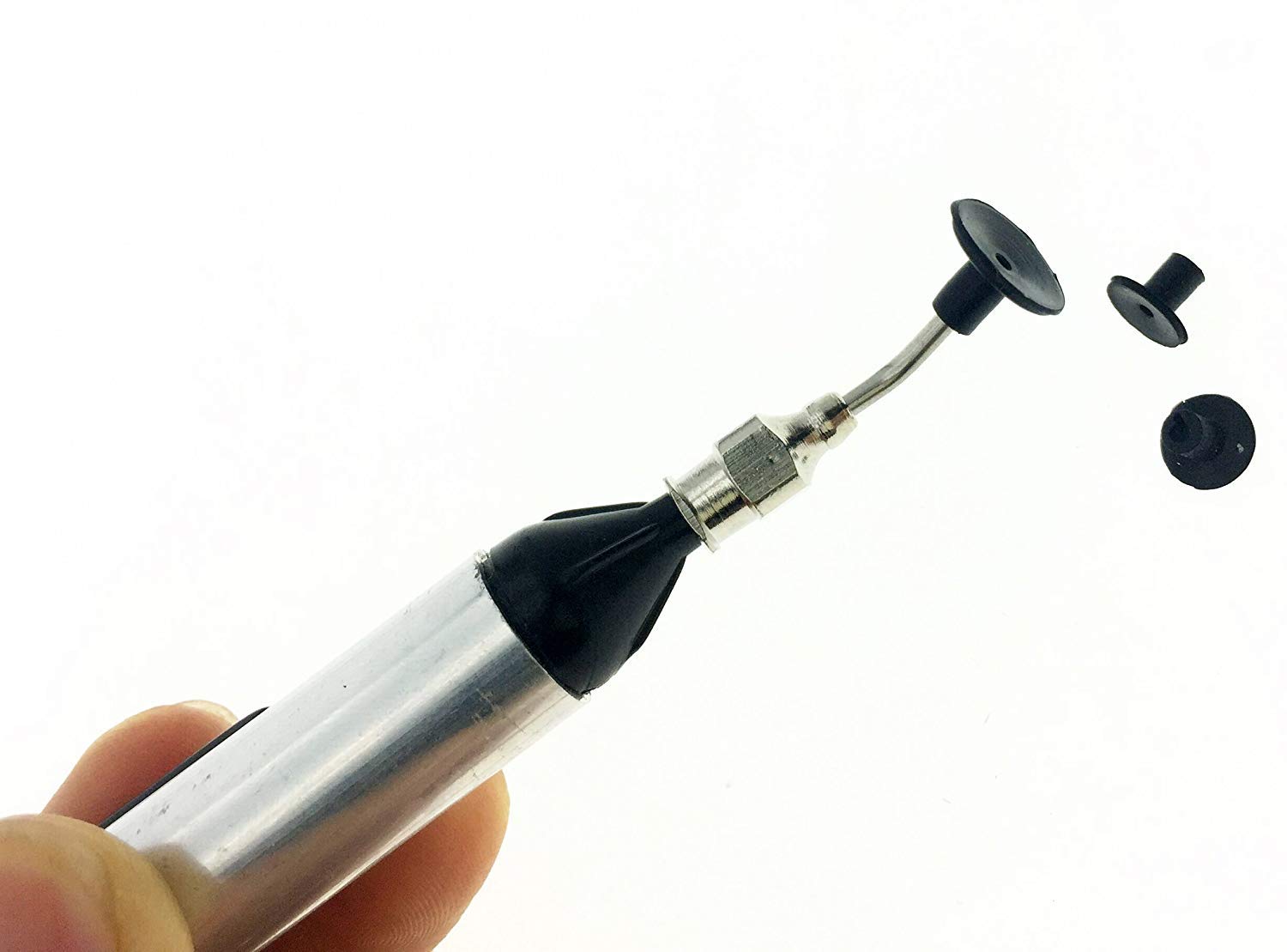 YXQ IC SMD Pick and Place Vacuum Suction Pen Tool with 2 Replaceable Nozzles - Precision Electronics Component Handling for PCB Assembly and Repair