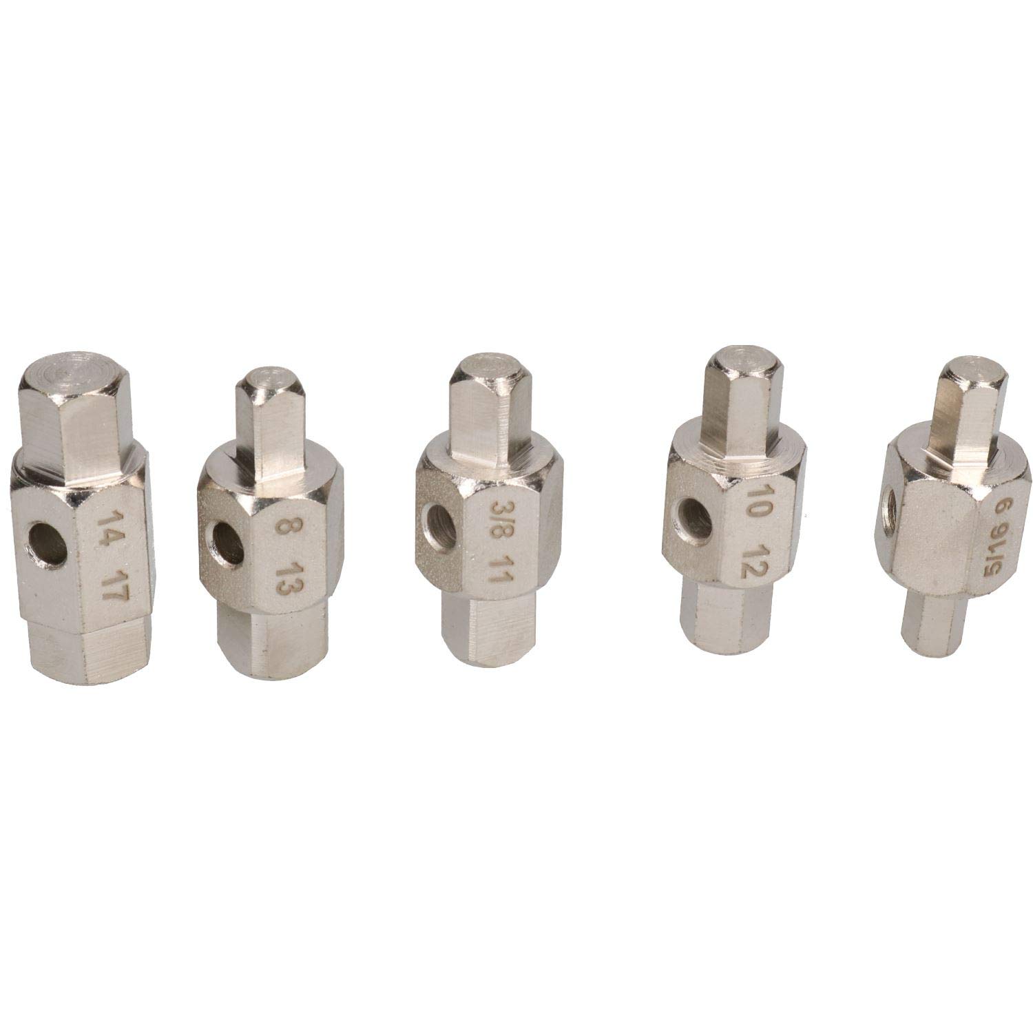 AB Tools 5-Piece Drain Sump Plug Key Set - 10 Sizes for Gearbox Differentials & Oil Changes - Perfect for Automotive Maintenance & DIY Repairs