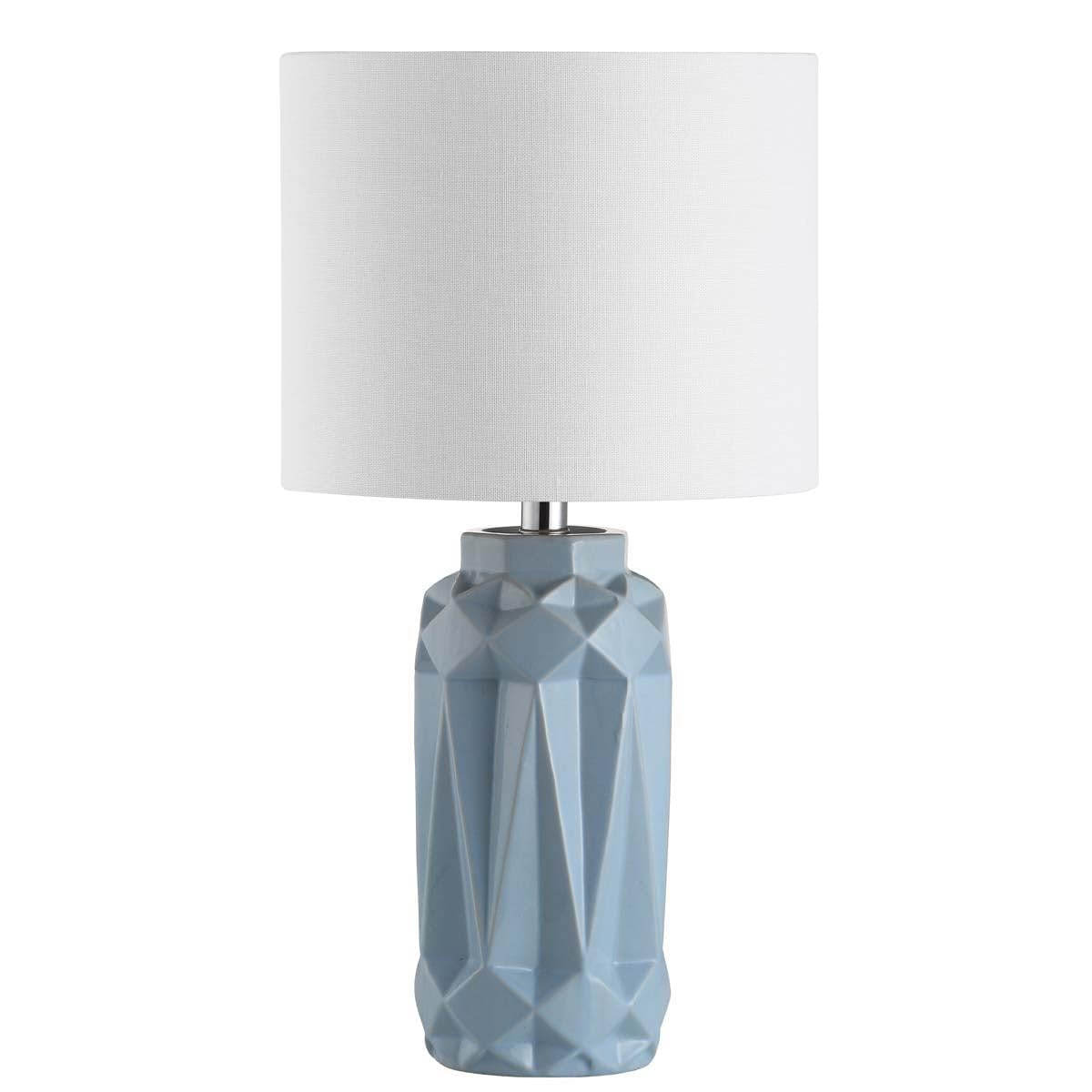 SAFAVIEH Kelesie 18-inch Table Lamp - Light Blue LED Desk Lamp for Bedroom, Living Room, Home Office & Nightstand (Bulb Included) | Modern Lighting for Reading & Relaxation
