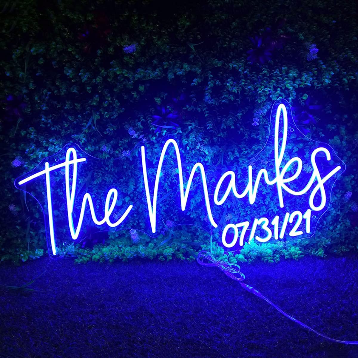 Custom LED Neon Signs for Bedroom Wall Decor - Personalized 30 Inch Neon Lights for Home, Wedding, Birthday Party & Shop Décor - 2 Line Text - Perfect for Wall Art, Gift Giving & Event Branding