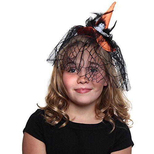 Orange Witch Hat Headband for Halloween Costume - Cute & Spooky Hair Accessory for Women & Kids - Perfect for Halloween Parties, Cosplay & Trick or Treating