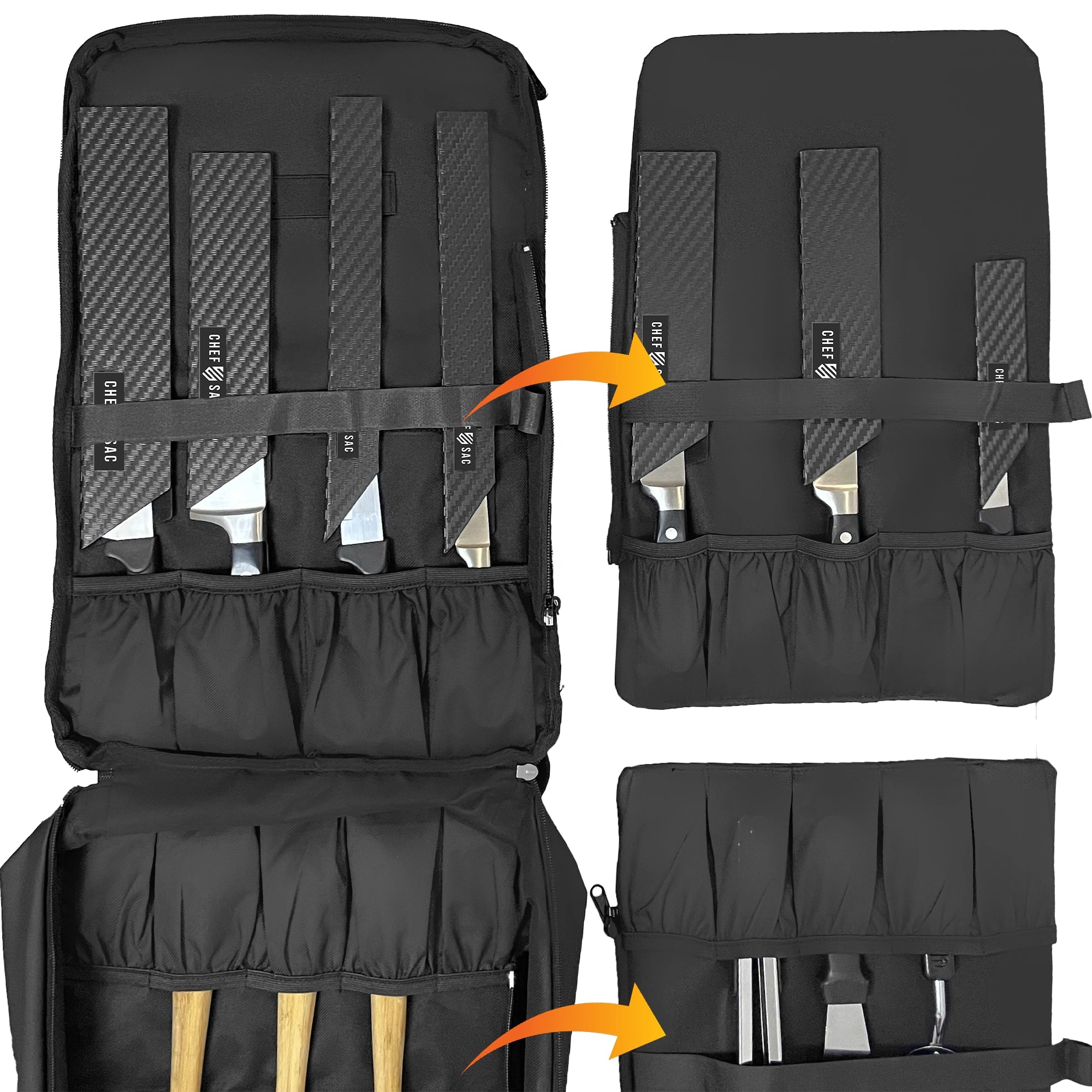 Professional Chef Knife Set with Backpack - High-Quality Kitchen Knives for Cooking, Slicing & Dicing - Perfect for Chefs, Home Cooks & Culinary Students - Ideal for Travel, Camping & Professional Kitchens