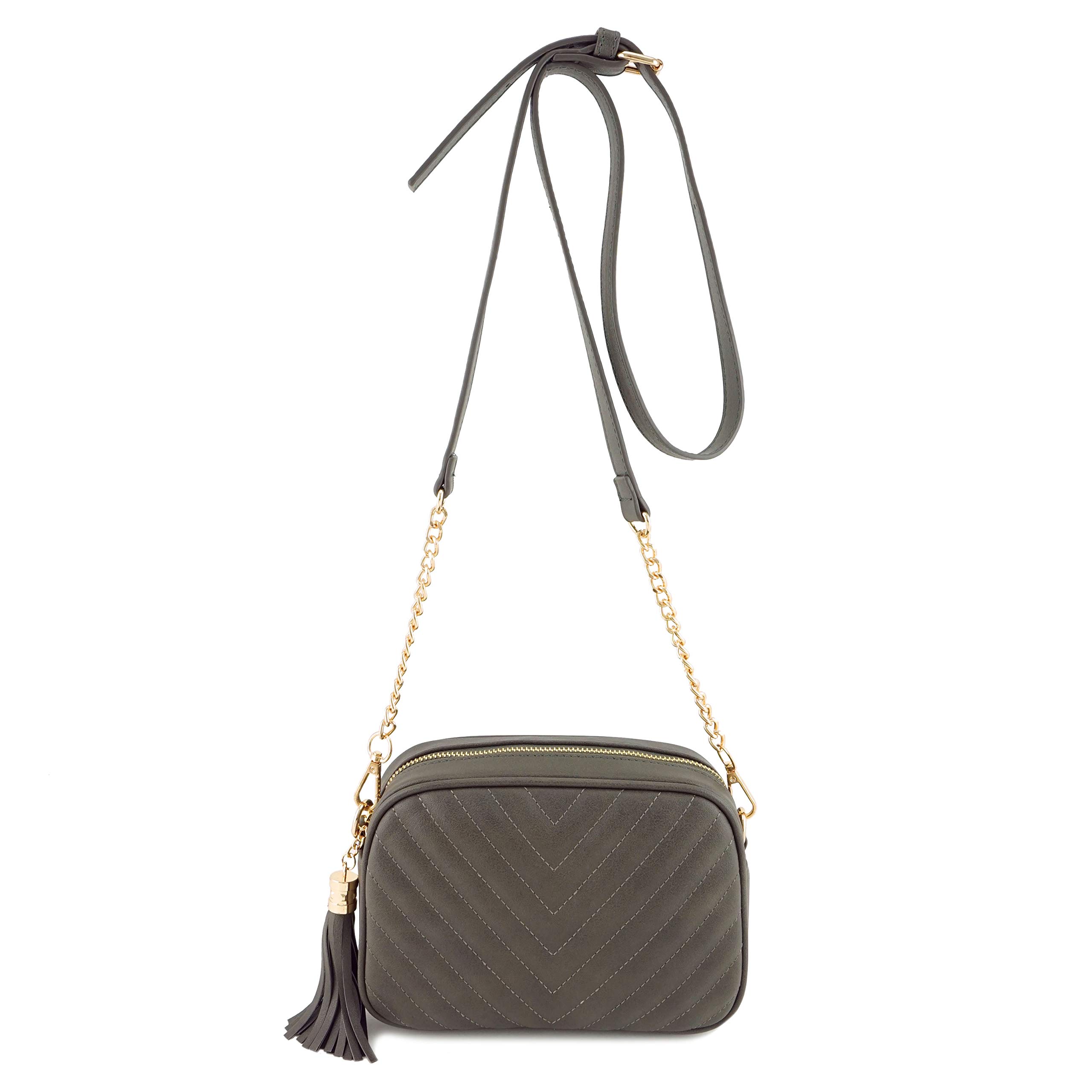 Stylish Shoulder Crossbody Bag with Metal Chain Strap & Tassel Zipper - Perfect for Women's Daily Use, Travel, and Shopping
