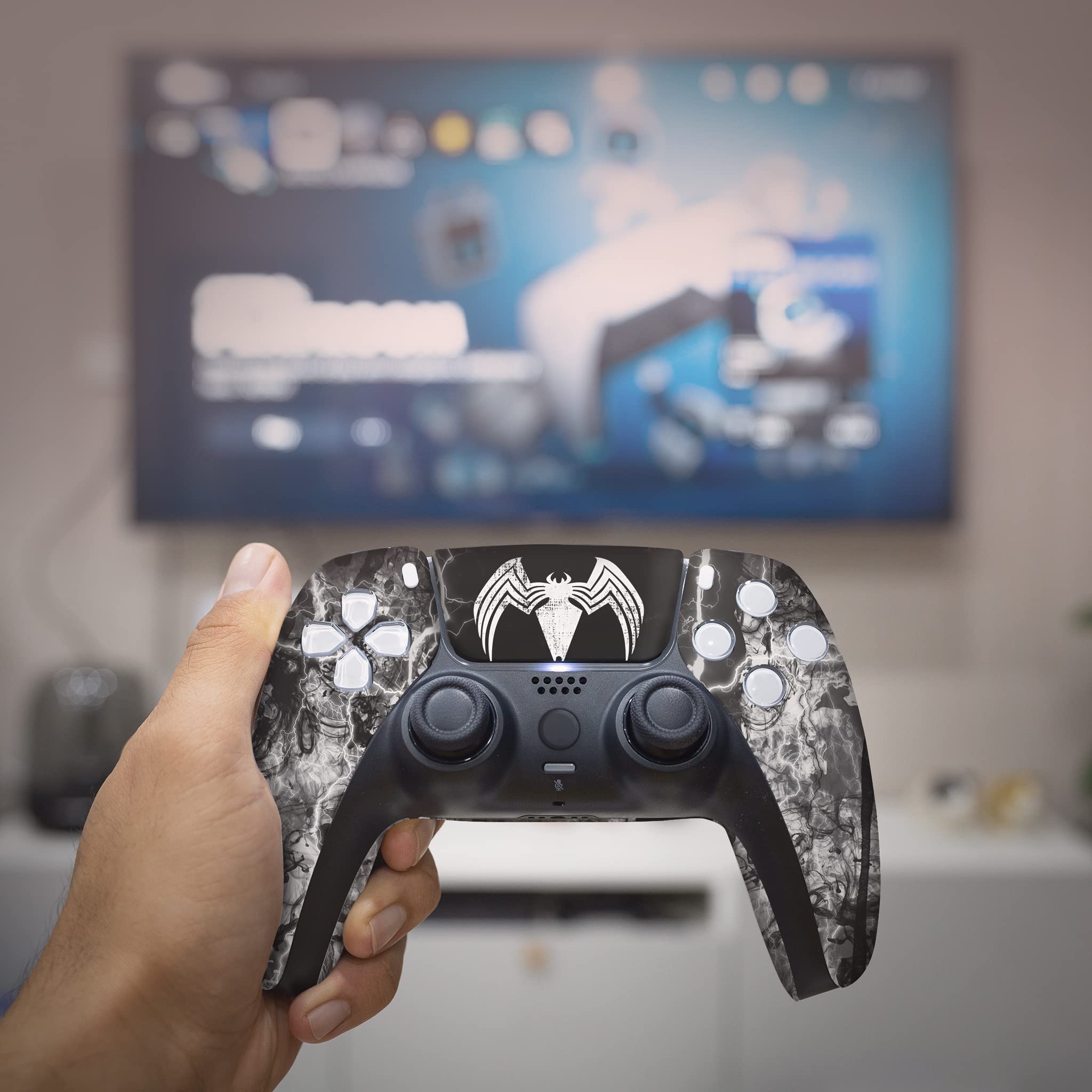 Custom Wireless PS5 Controller for Playstation 5 Console - Hydro-Dip Printed Gamepad with Premium Grip | Officially Licensed, USA Made | Perfect for Gaming, Streaming & eSports Tournaments