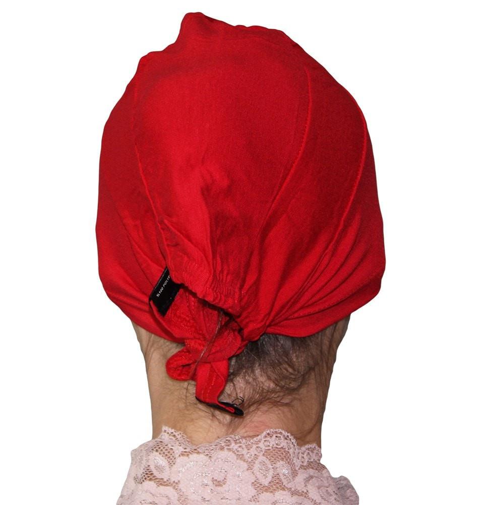 Aker Plain Hijab Bonnet Underscarf - Red | Modest Muslim Headwear for Women | Perfect for Prayer, Sleep & Everyday Wear