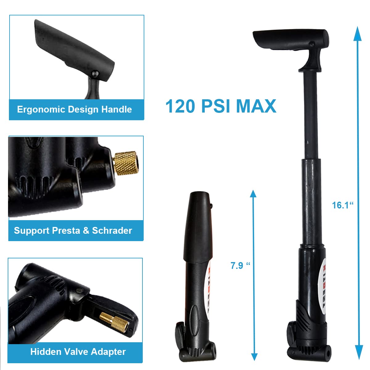Portable Bike Repair Kit - All-in-One Bicycle Maintenance Tool with Tire Pump, Patches & Inflator | Compact Emergency Toolkit for Camping, Travel & Roadside Safety | Essential Cycling Gear for Mountain & Commuter Bikes