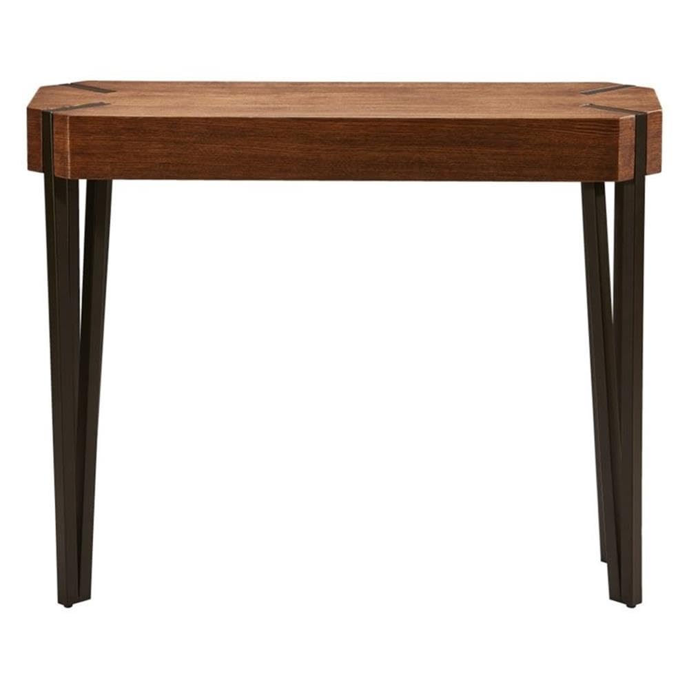 Modern Hexagon Wood Console Table - Contemporary Entryway Furniture for Hallway, Living Room & Foyer - Solid Wood Sofa Table with Geometric Design