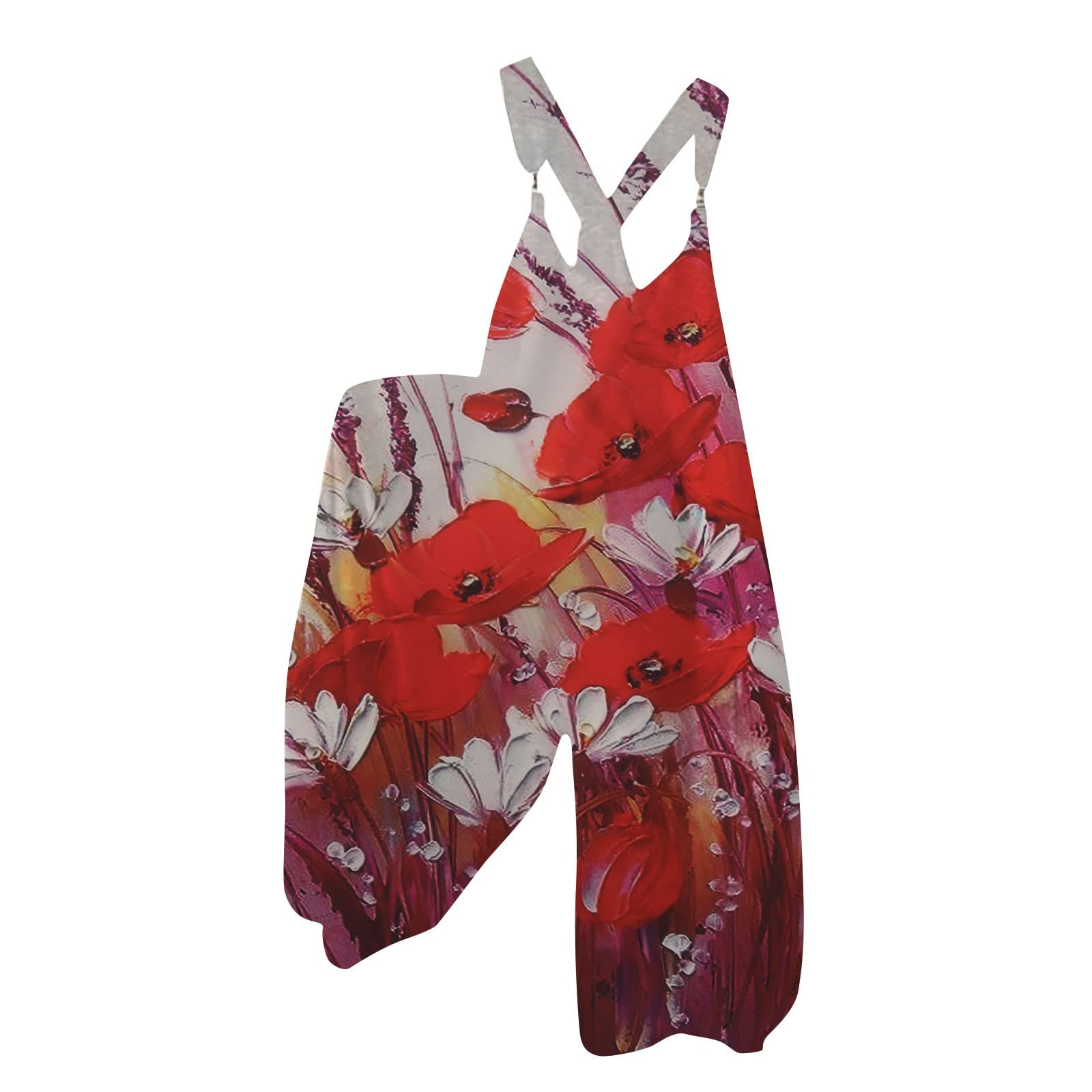 2022 Winter Skull Print Women's Overalls - Warm Cotton Baggy Wide Leg Pants, Loose Fit Romper Jumpsuit Bib Overalls for Casual Wear, Street Fashion & Halloween Costume
