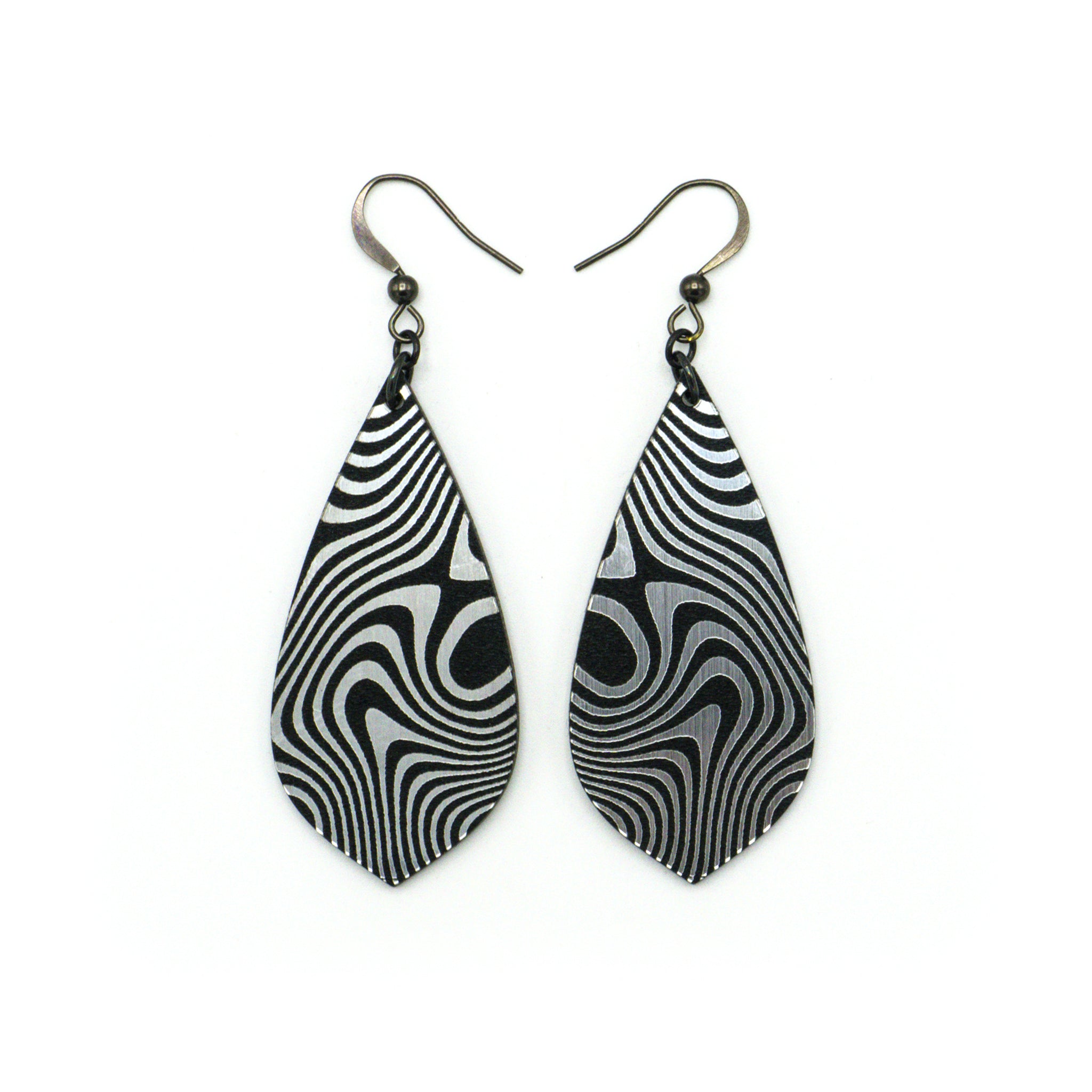 40-Piece Gem Point Acrylic Earrings Set - Brushed Silver & Black | Stylish & Lightweight for Everyday Wear, Parties & Gifts