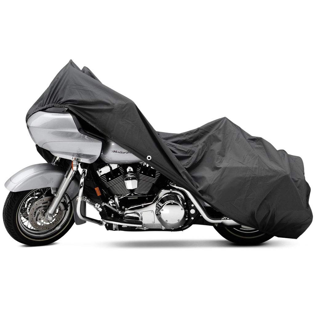 Premium Motorcycle Cover for Harley Road King - Waterproof Dustproof Travel & Storage Bike Cover - Fits Custom Classic Models - Ideal for Outdoor Parking & Long-Term Storage