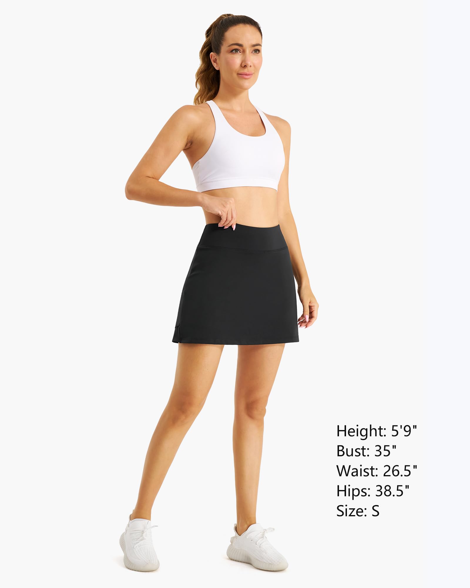 Stelle Women's High Waisted Tennis Skirt with Built-in Shorts & Pockets - Athletic Skort for Running, Golf, Pickleball & Sports | Perfect for Workouts, Matches & Outdoor Activities