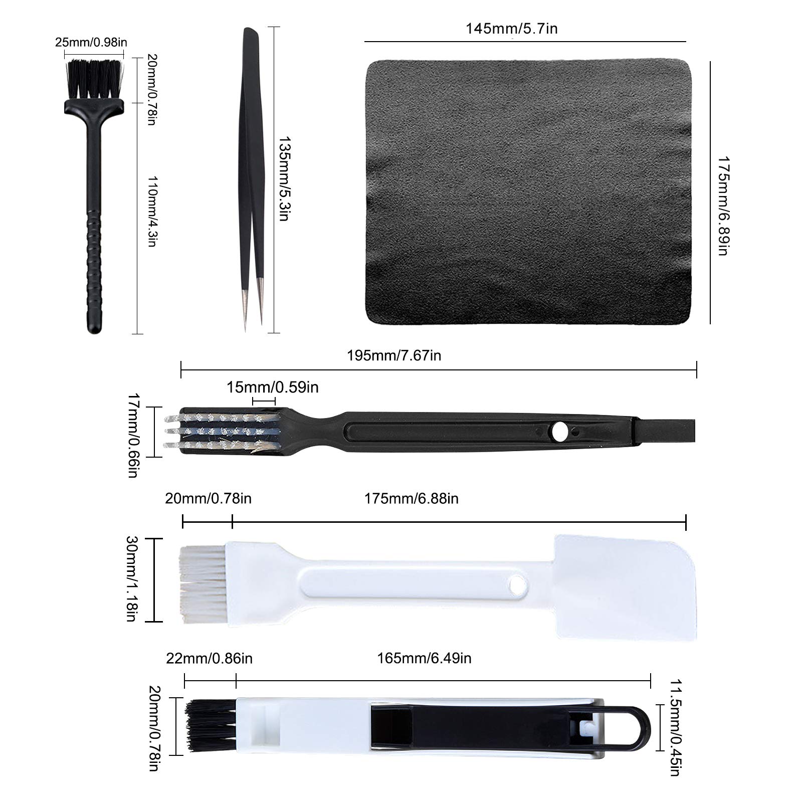 Car Cleaning Kit - Automotive Air Conditioner & Keyboard Cleaning Brush Set for Car, Computer & Electronics | Perfect for Car Detailing, Home & Office Cleaning